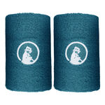 Quiet Please Tennis apparel Quiet Please Long Wristband 2 Pack-Petrol