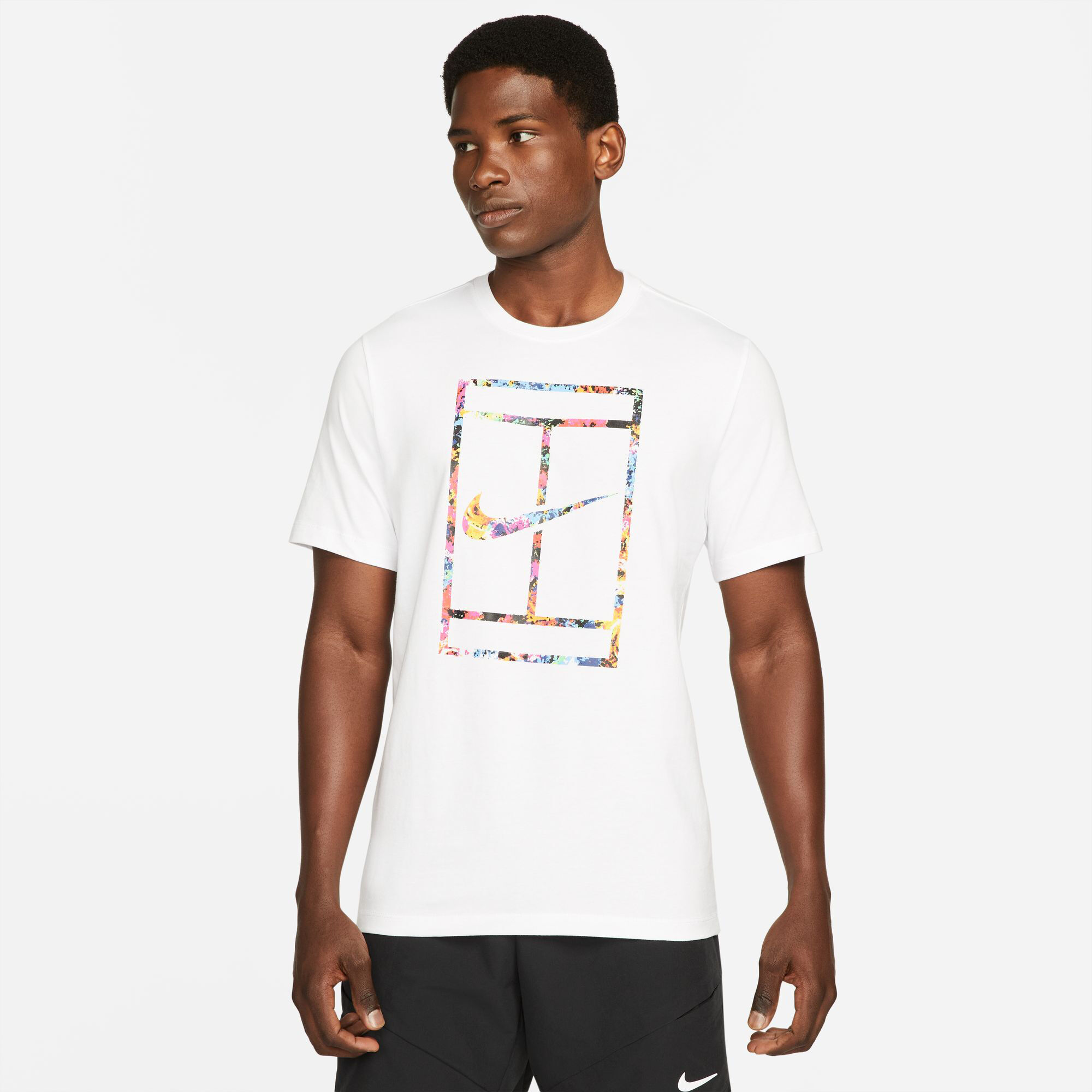 Nike Court Tee Garden Party T-Shirt Men White, Multicoloured