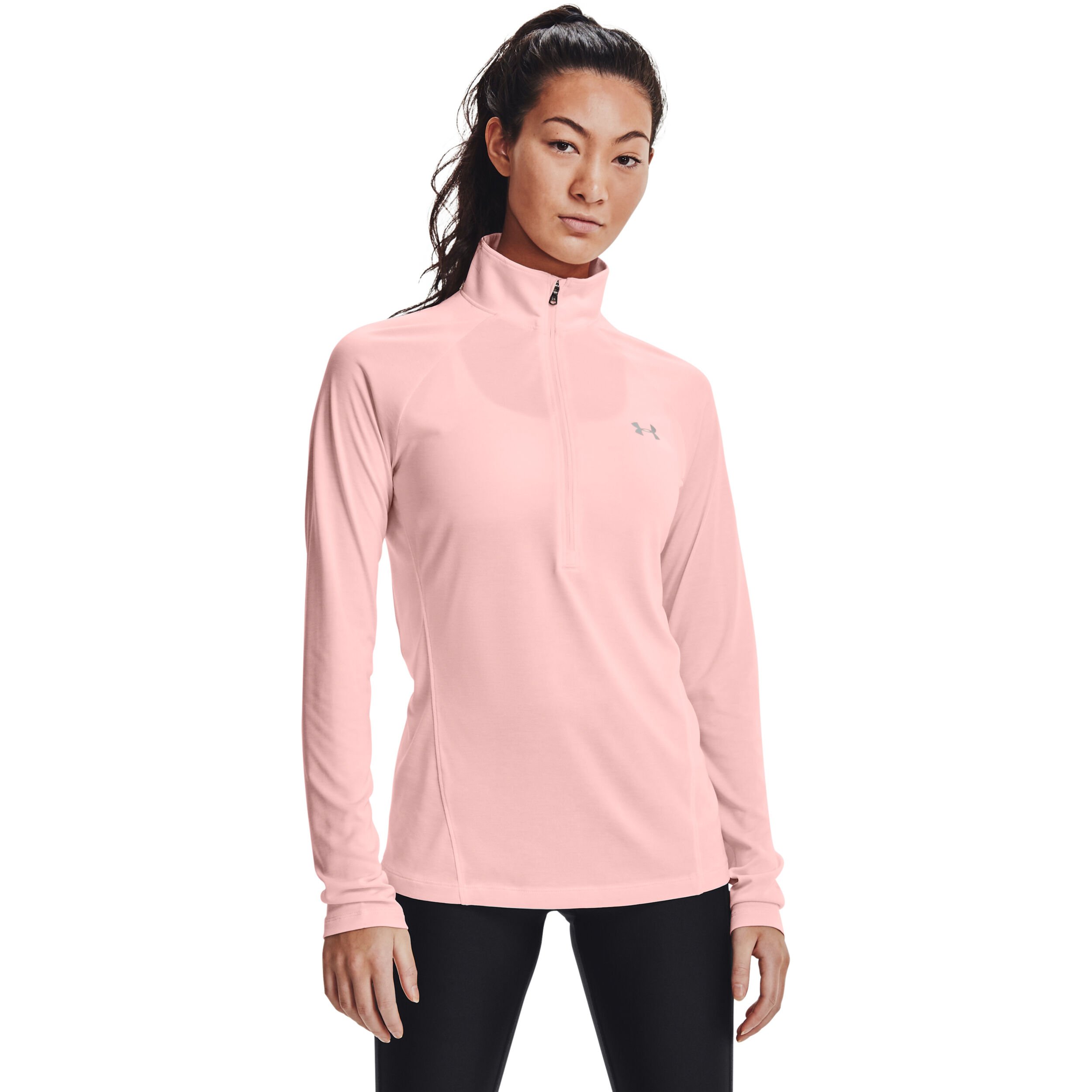 Tech Twist Half Zip Long Sleeve Women Pink