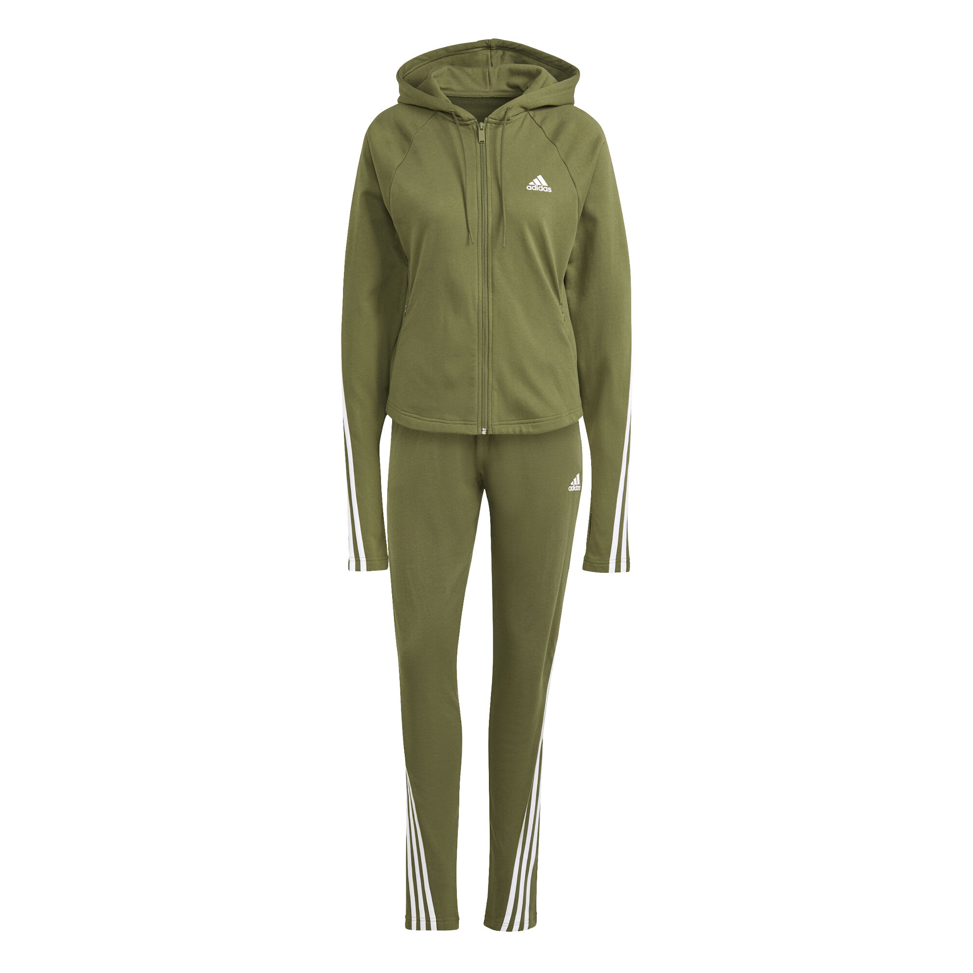 Womens khaki hotsell green adidas tracksuit