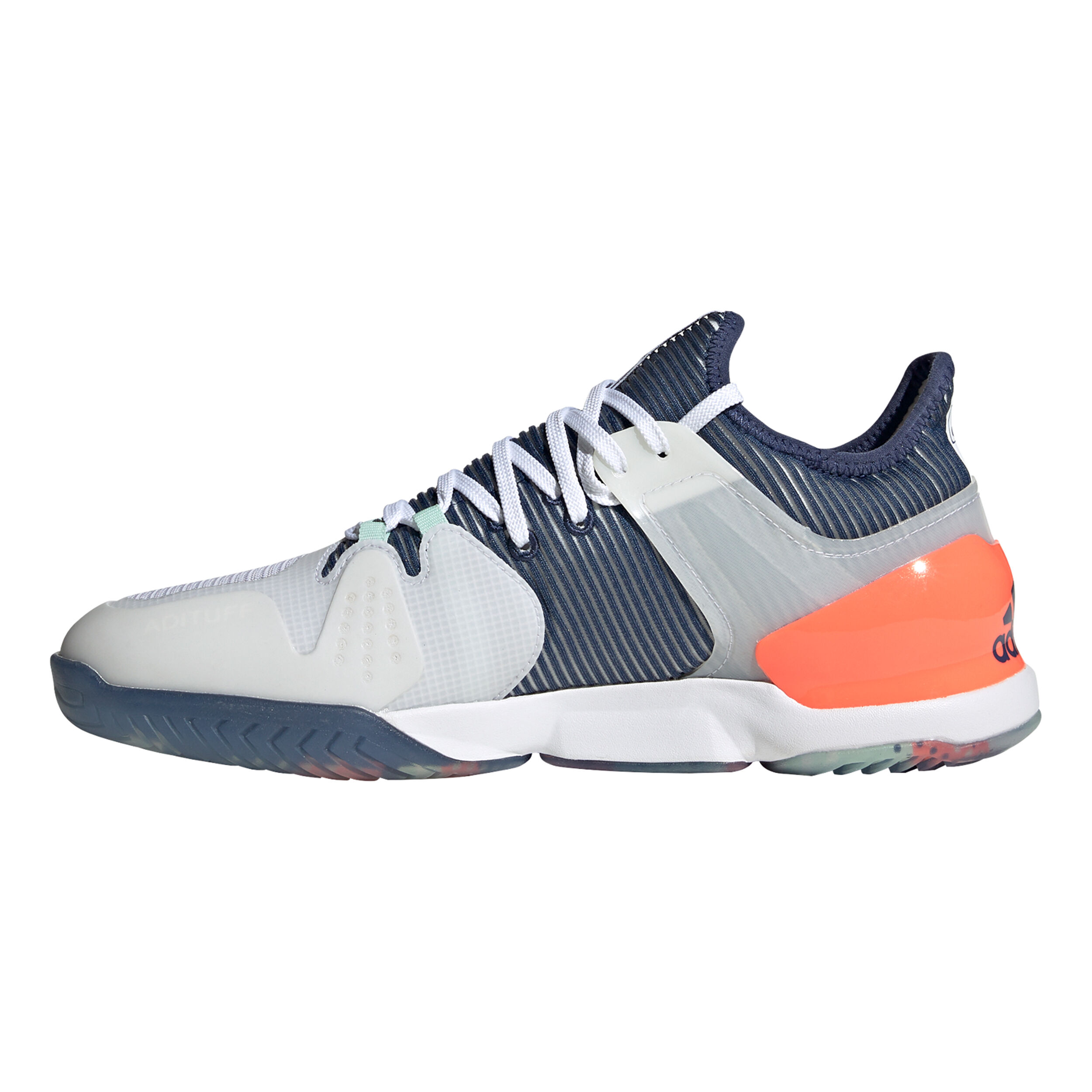 Buy adidas Adizero Ubersonic 2 All Court Shoe Men White, Dark Blue online |  Tennis Point COM