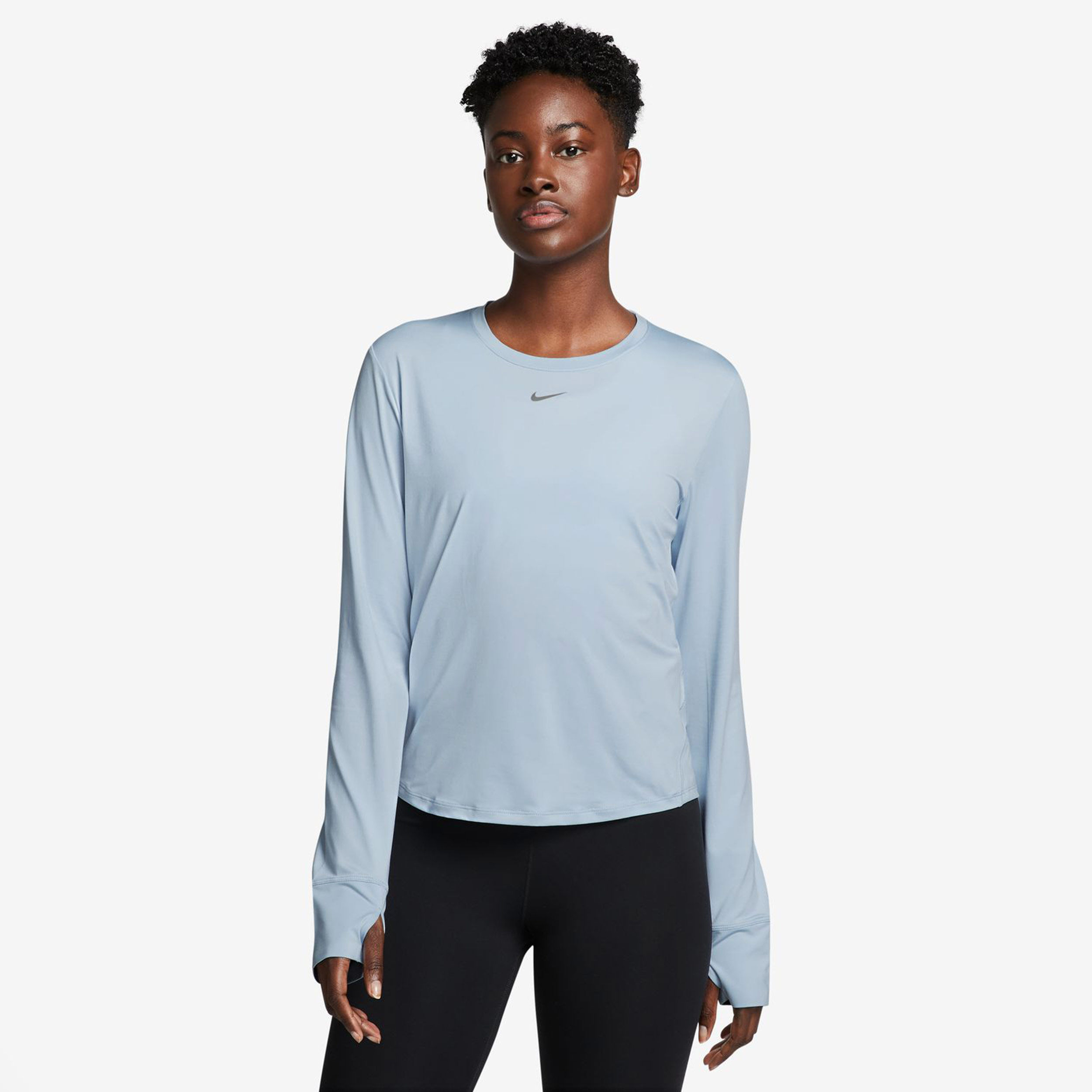 Nike grey long sleeve women's shop