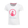Create Baseline Logo T-Shirt Girls-White,Pink