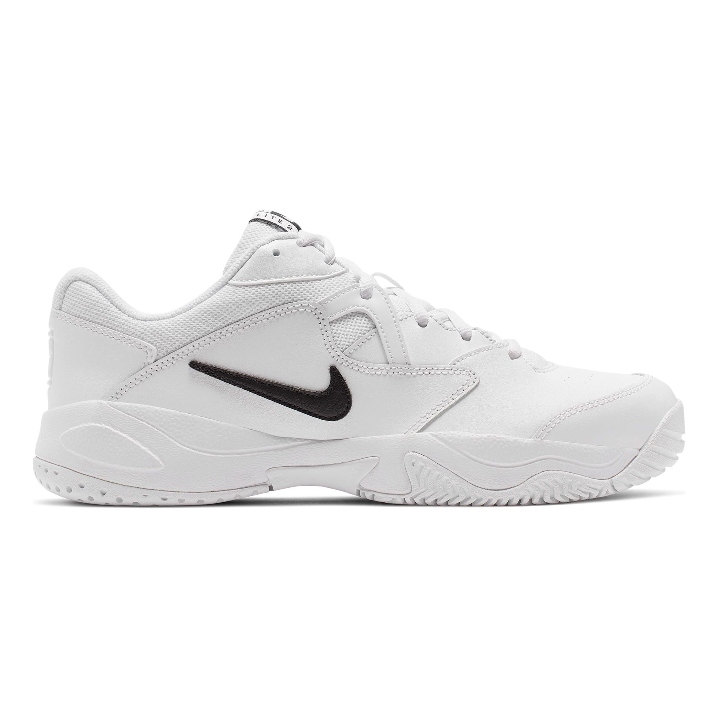 Men's court lite 2 wide tennis shoes white and black deals