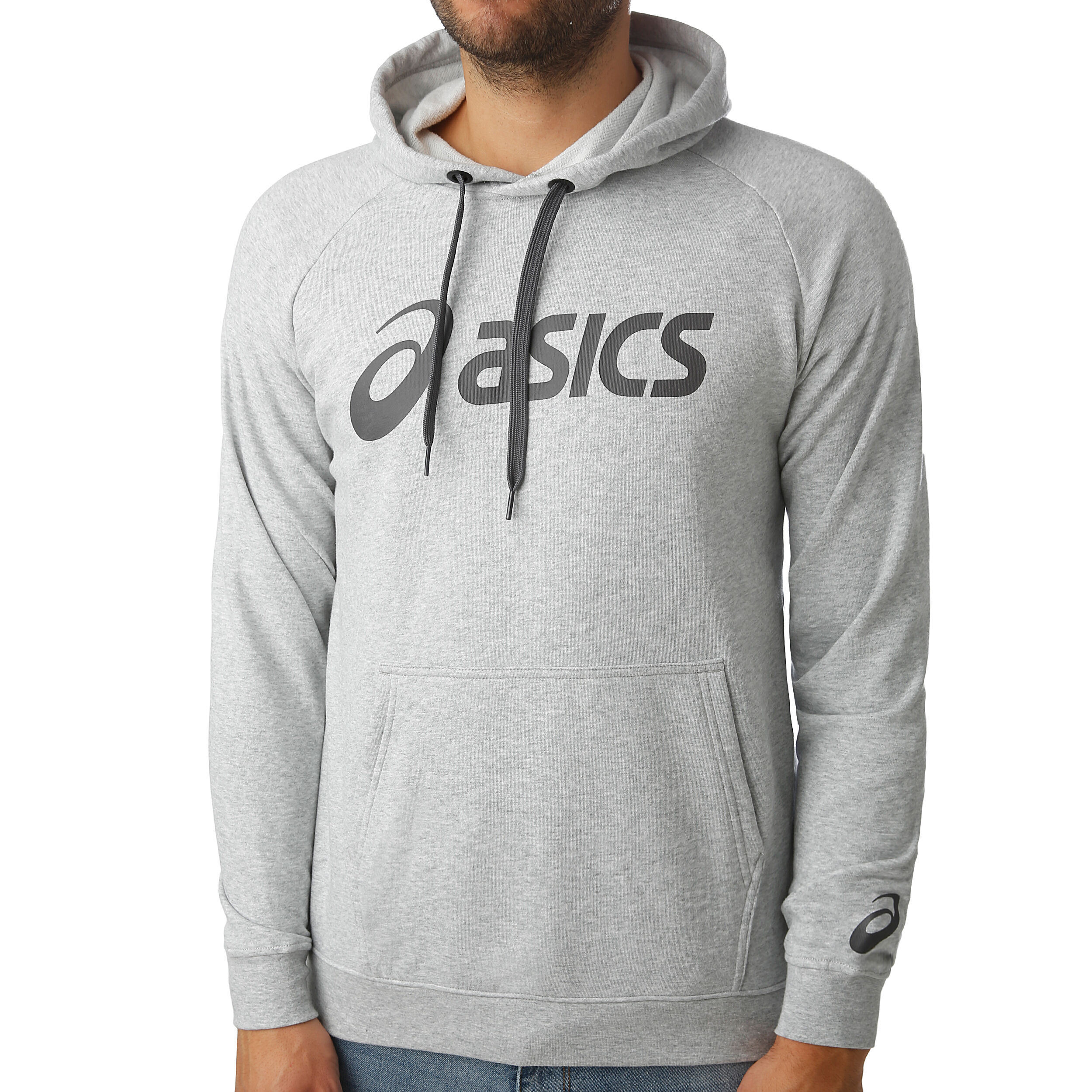 asics hoodie grey