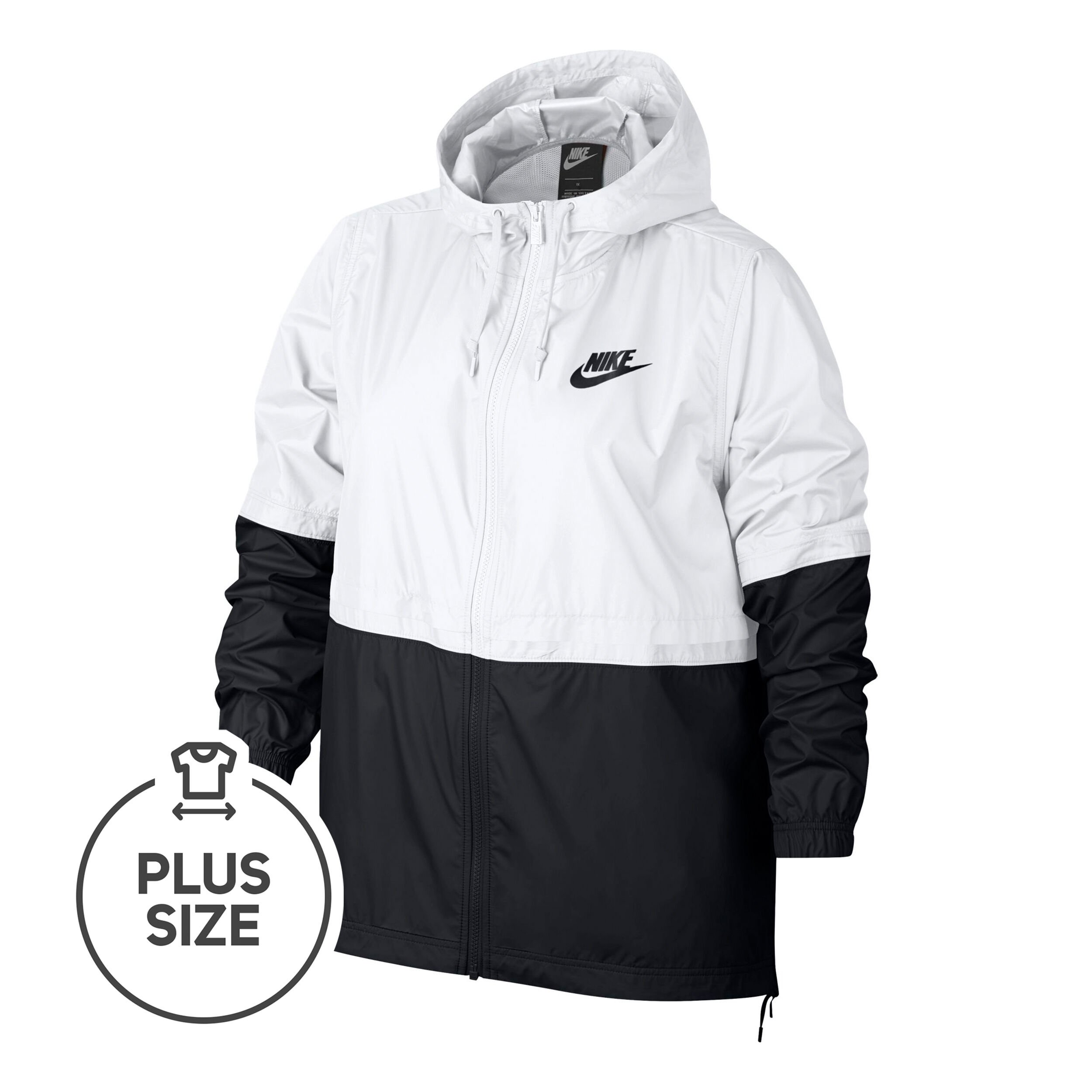 Buy Nike Sportswear Woven Plus Size Training Jacket Women Black, White online | Tennis Point COM Buy Nike Sportswear Woven Plus Size Training Jacket Women Black, White online | Tennis Point COM