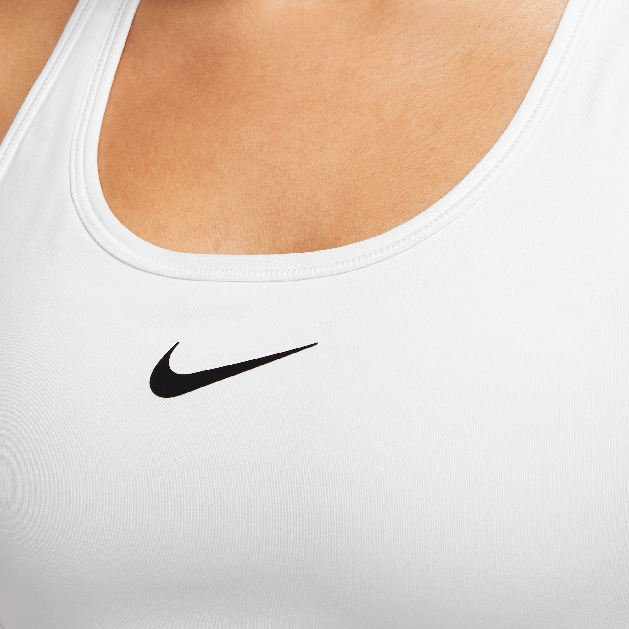 Buy Nike White Medium Swoosh Support Padded Vest With Built In Sports Bra  from Next Luxembourg