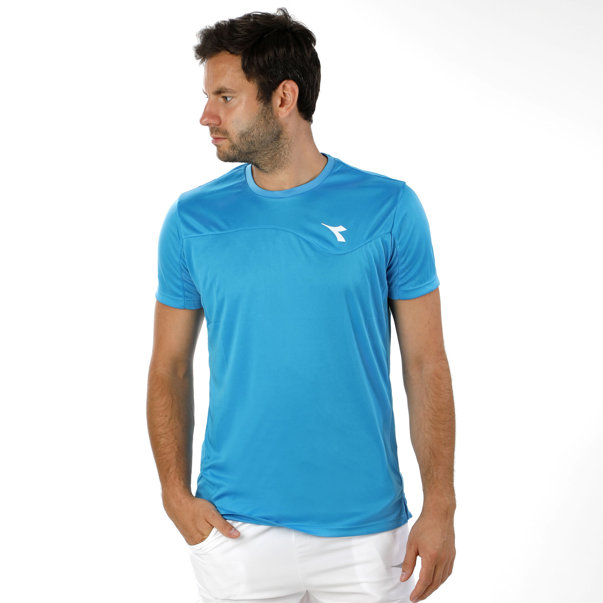 Buy Diadora Team T-Shirt Men Blue, White online | Tennis Point COM