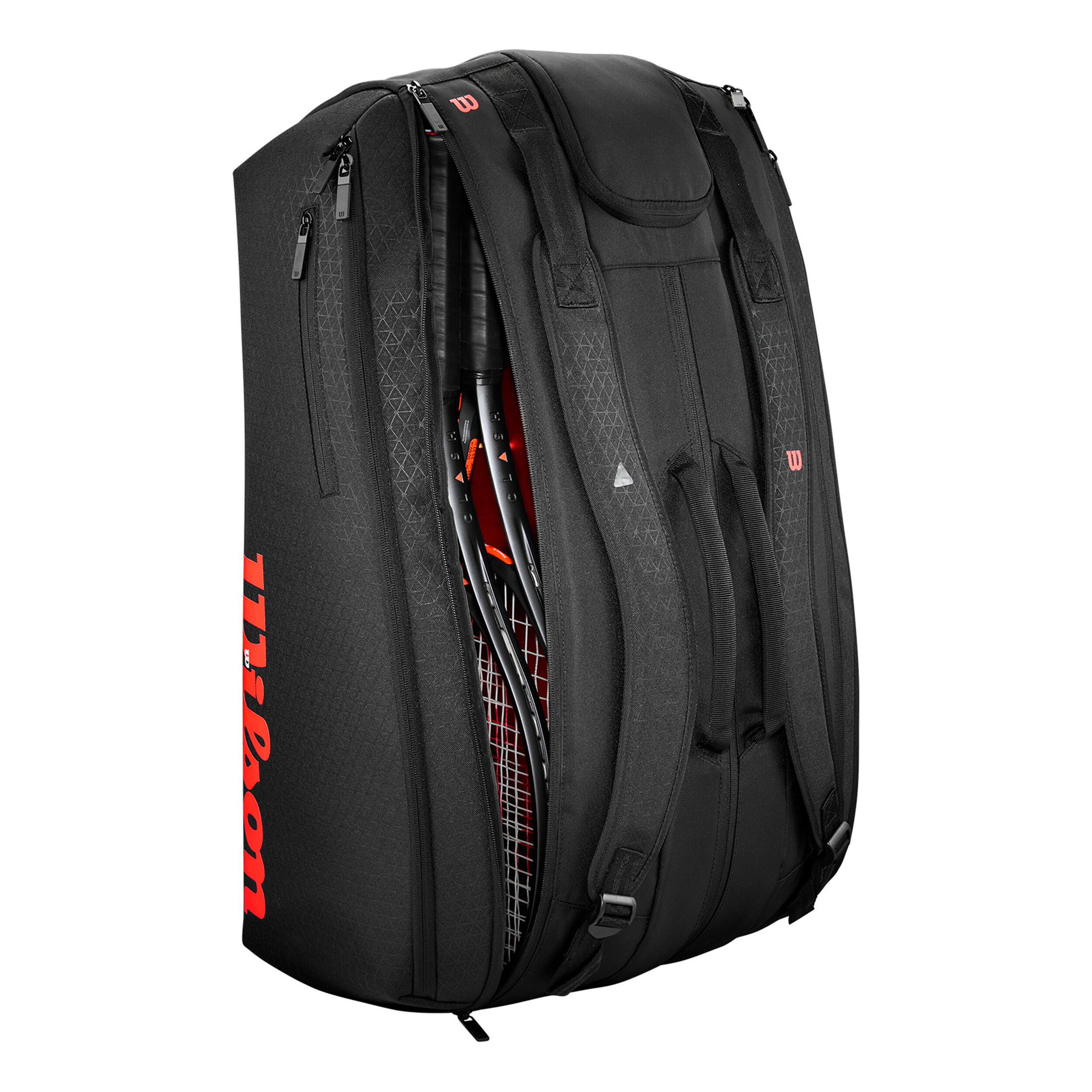 ウイルソン Wilson テニス CLASH V3 15PK RACQUET BAG BLACK/INFRARED WR80382010 Wilson Clash V3 Super Tour Racket Bag 15 Pack-Black | Tennis-Point
