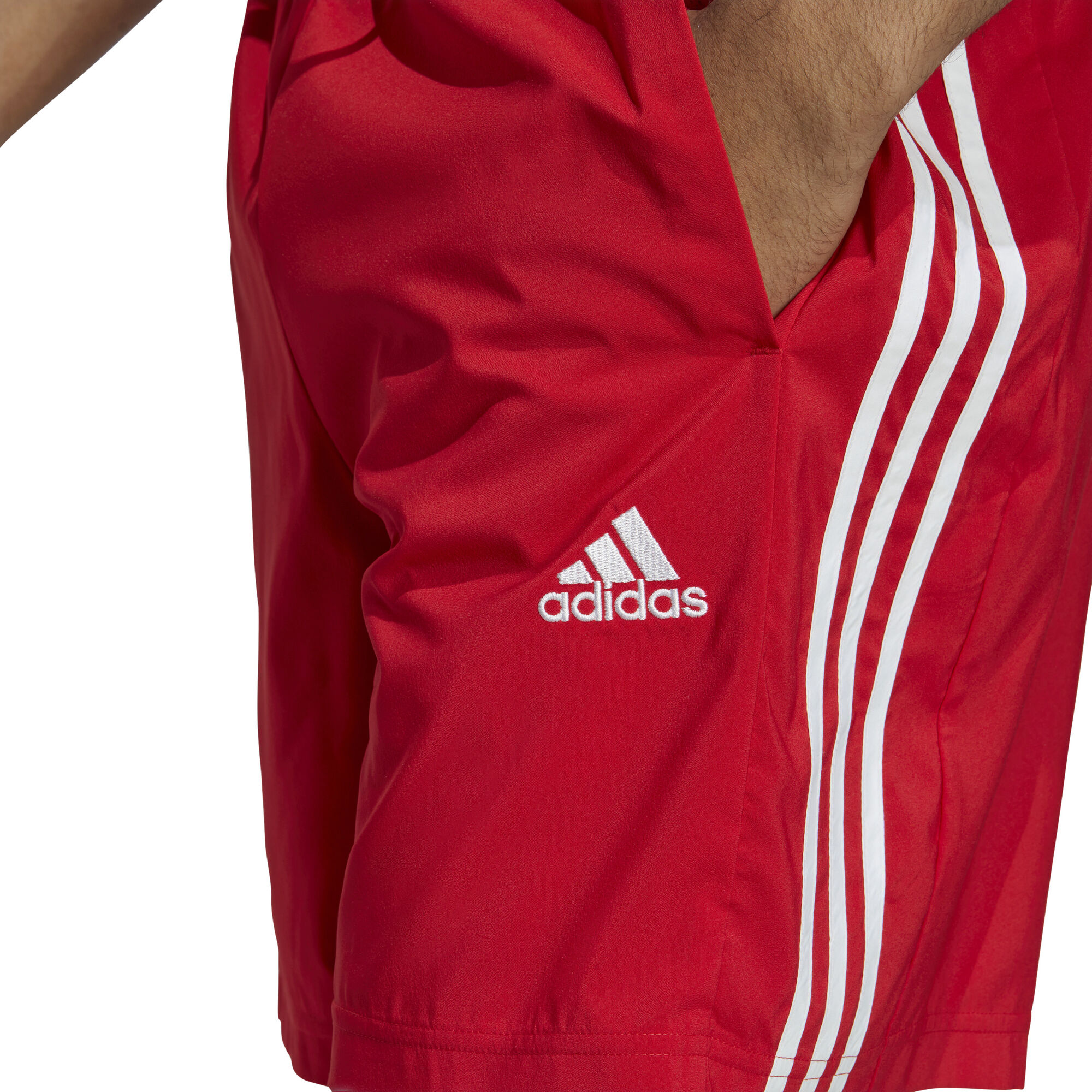 buy adidas Essentials Chelsea 3-Stripes Shorts - Red, | Tennis-Point