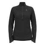 Odlo Clothing Odlo Zeroweight Ceramiwarm Reflective Mid Layer Half-Zip Running Top Women-Black