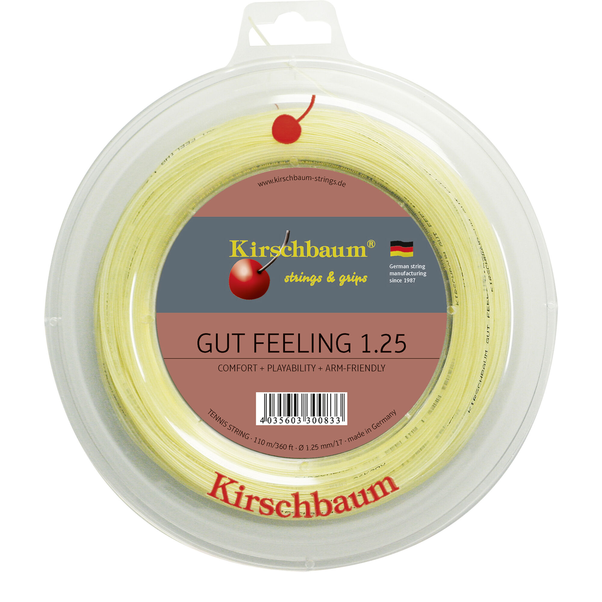 Buy Kirschbaum Gut Feeling String Reel 110m Ecru online