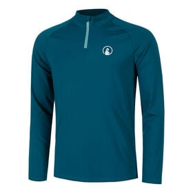 Image of Create Big Serve 1/4 Zip Long Sleeve Men-Petrol,White