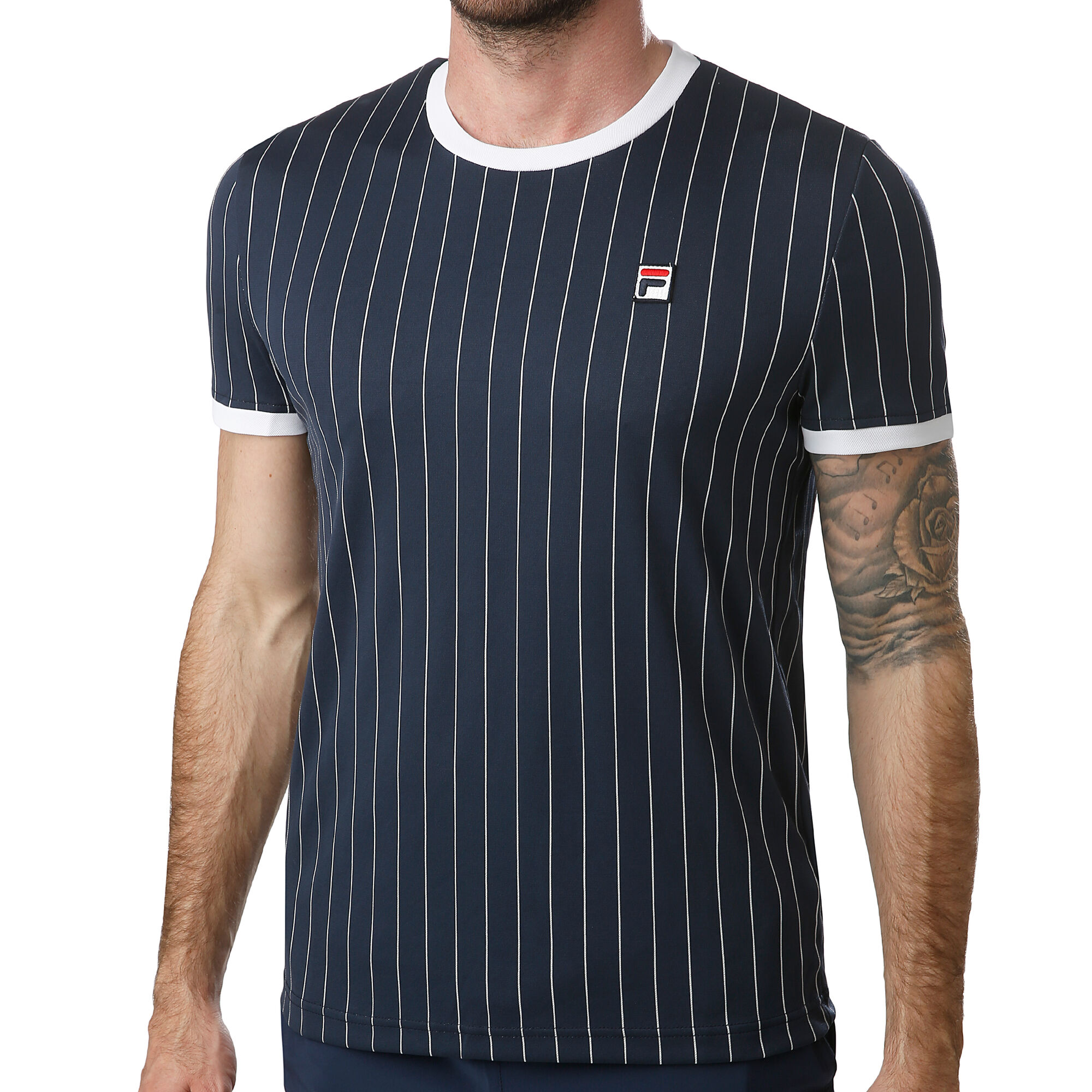 buy Stripes T-Shirt Men - Dark Blue, White online | Tennis-Point