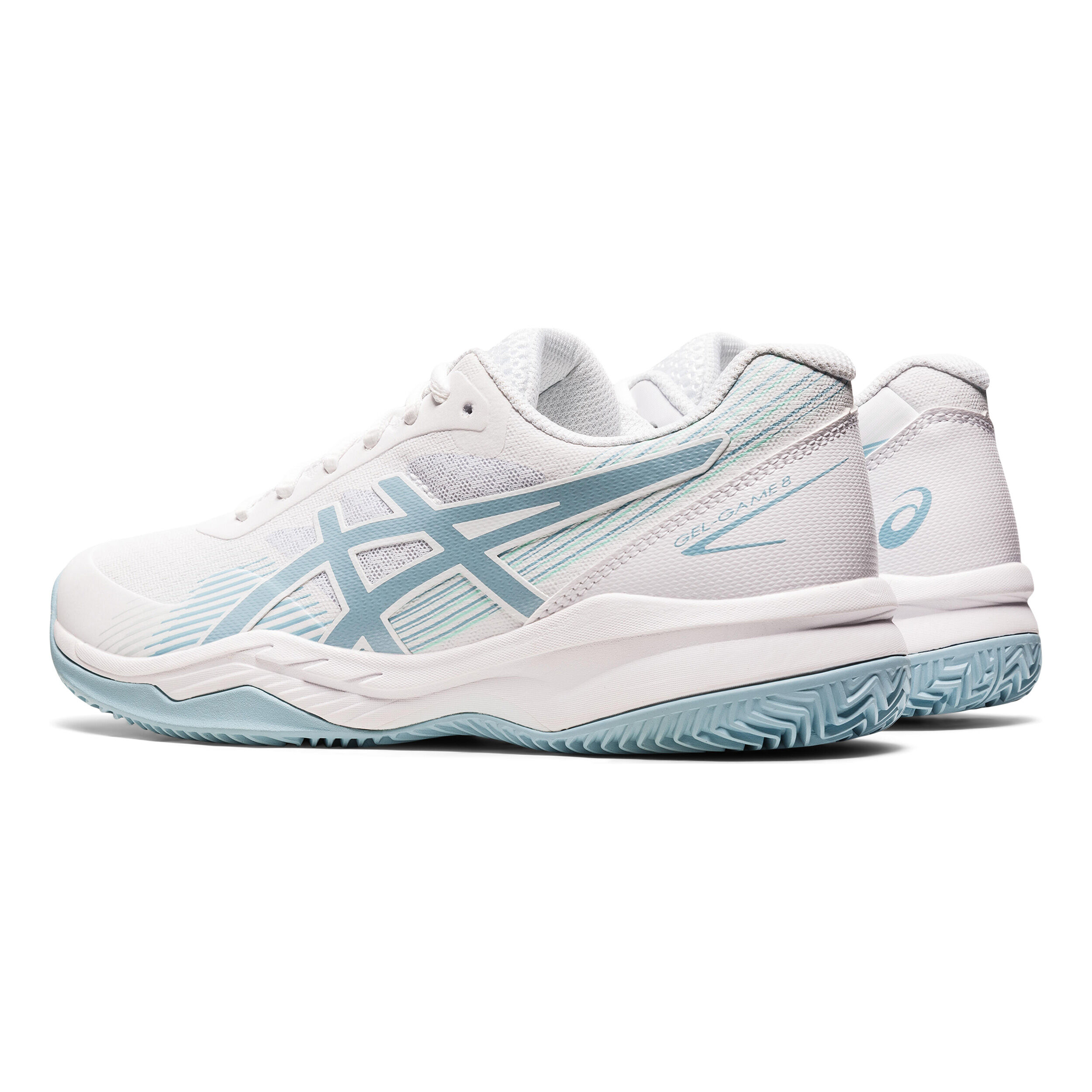 Buy ASICS Gel Game 8 Clay Court Shoe Women White Light Blue