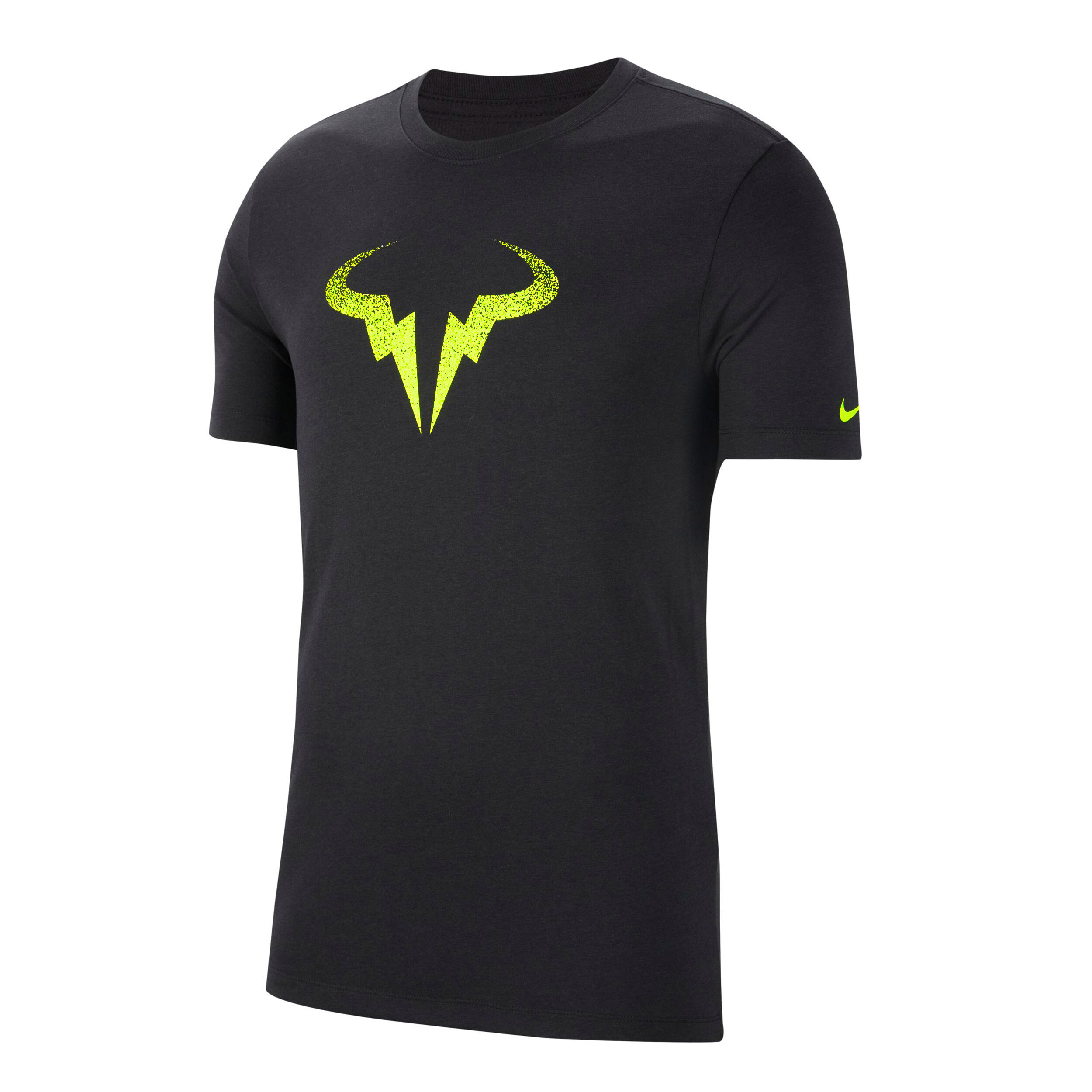 Buy Nike Rafael Nadal Court T-Shirt Men Black, Neon Yellow