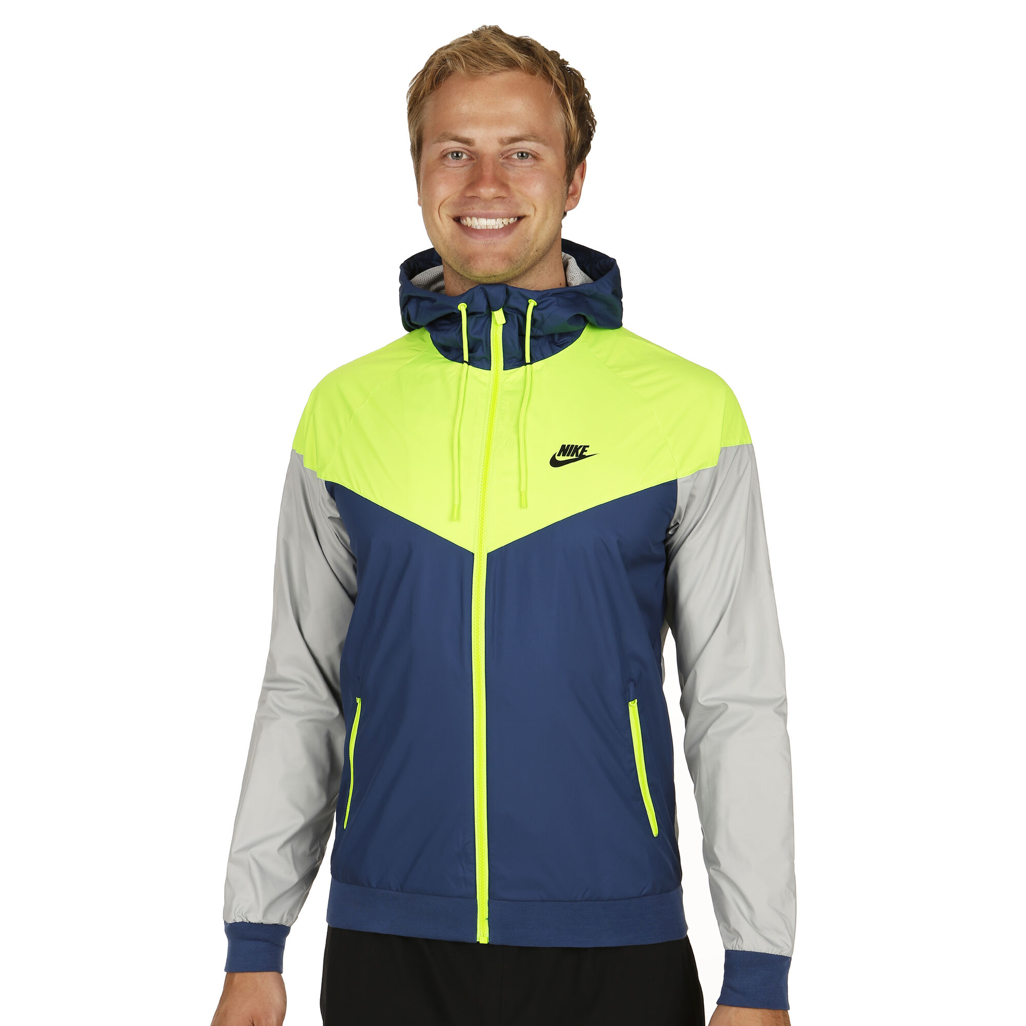 buy Nike Windrunner Jacket Men - Blue, Neon online Tennis-Point