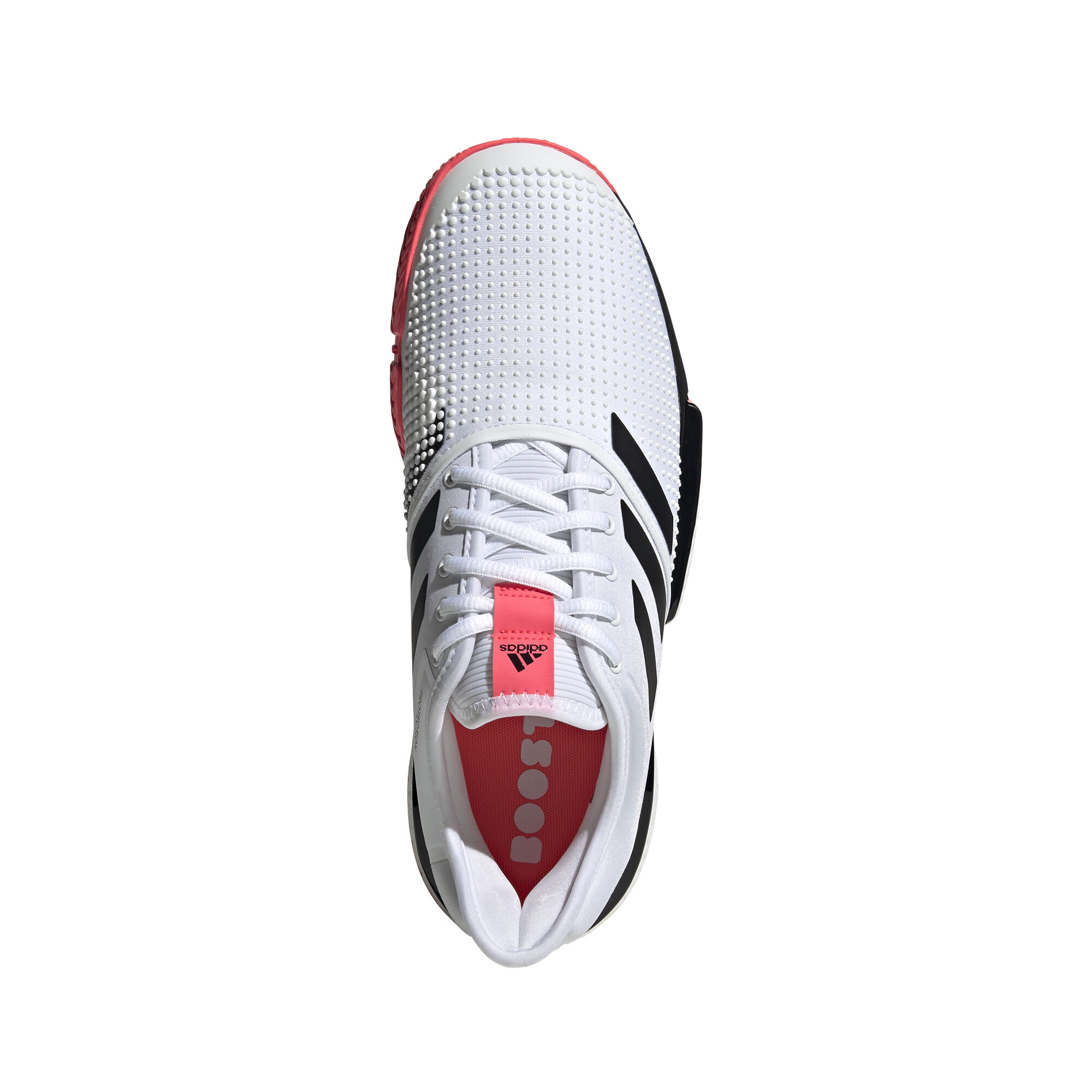 Adidas men's solecourt boost tennis shoes black and shock store red