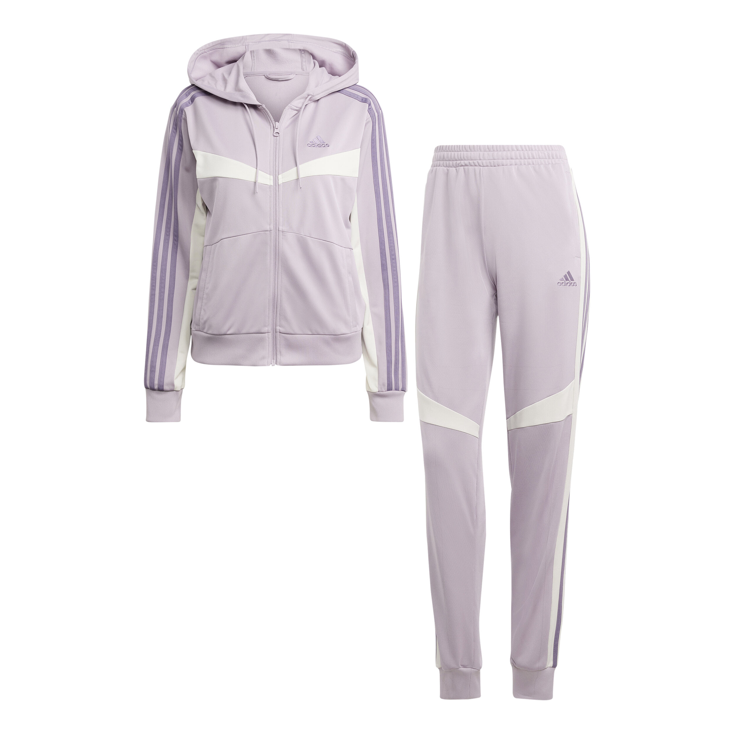 Boldblock Tracksuit Women Lilac White