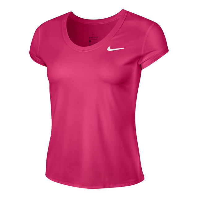 buy Nike Court Dry T-Shirt Women - Pink, White online | Tennis-Point