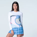 Lucky in Love Clothing Lucky in Love Linen Intuition Long Sleeve Women-White,Multicoloured