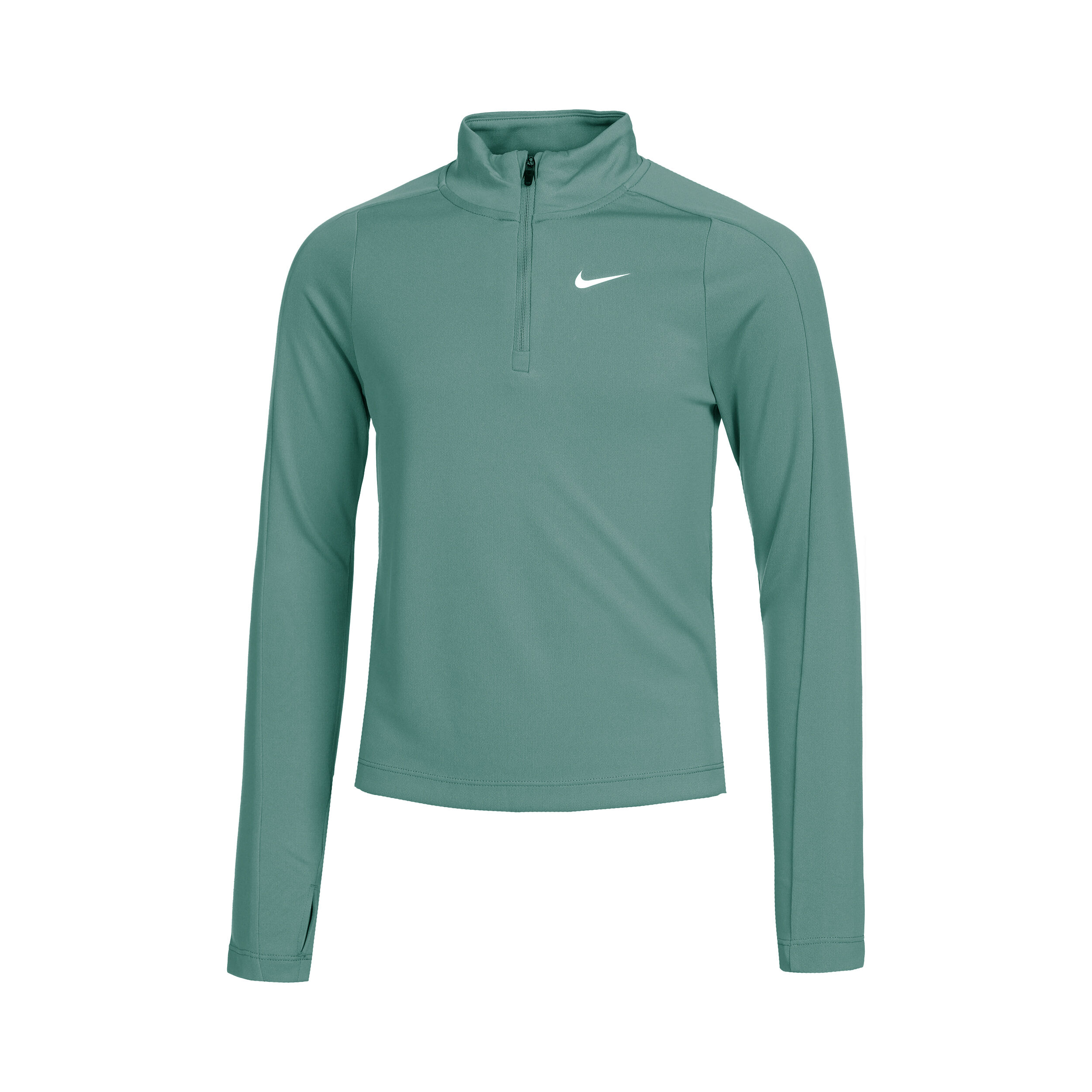 Dri Fit Big Kids 1 2 Zip Long Sleeve Girls Dark Green