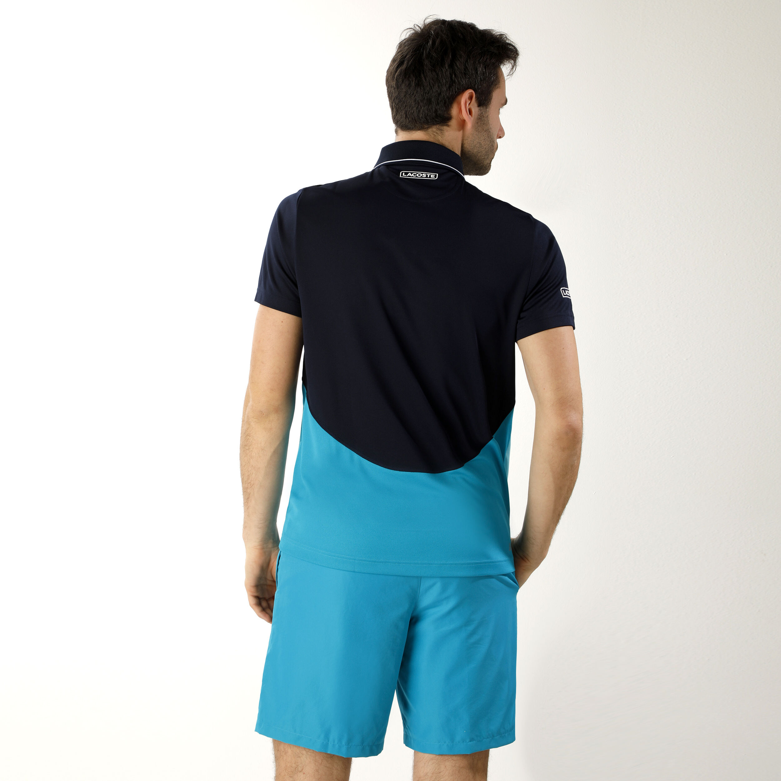 turquoise lacoste shorts