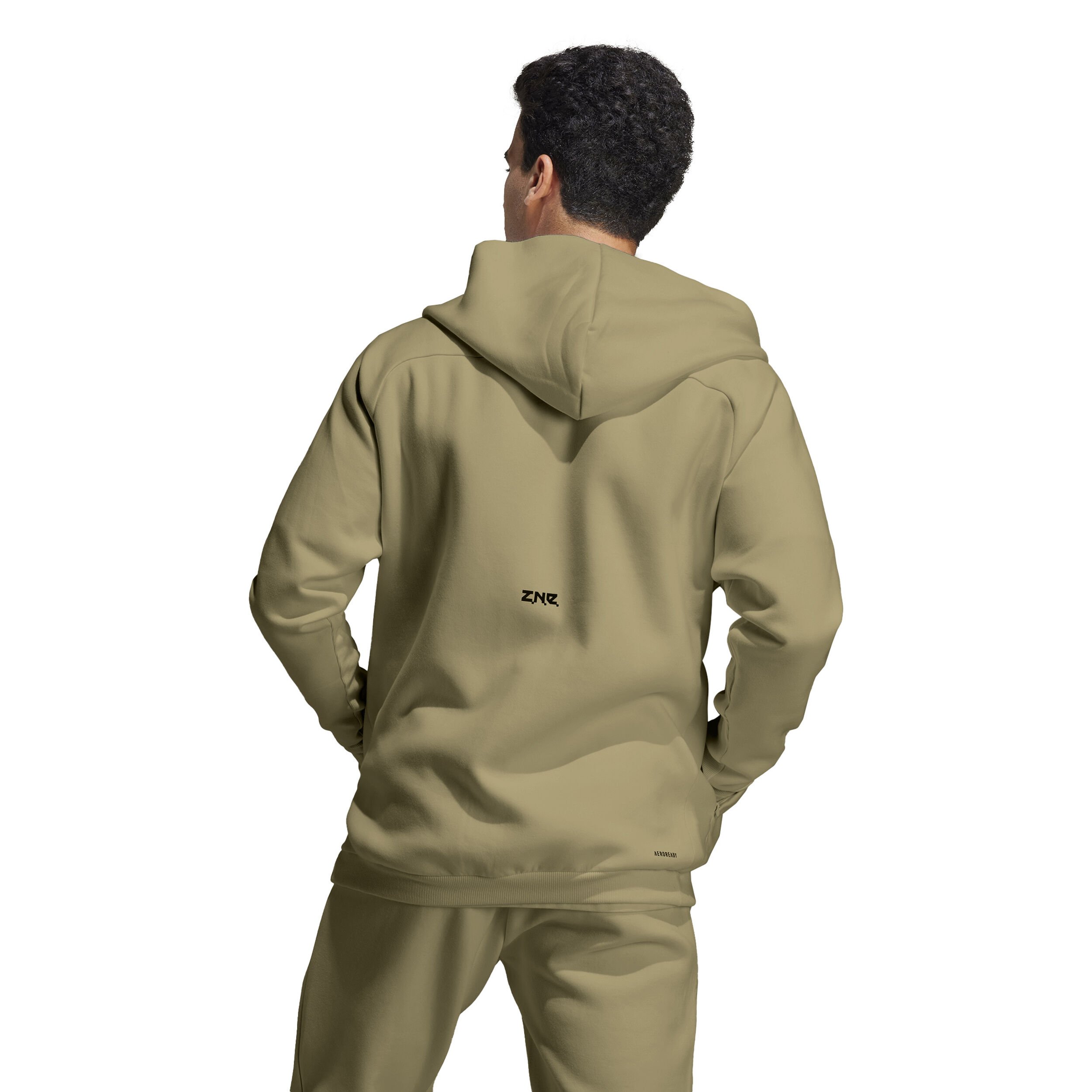 Z.N.E. Printed 1 4 Zip Hoodie Men Olive