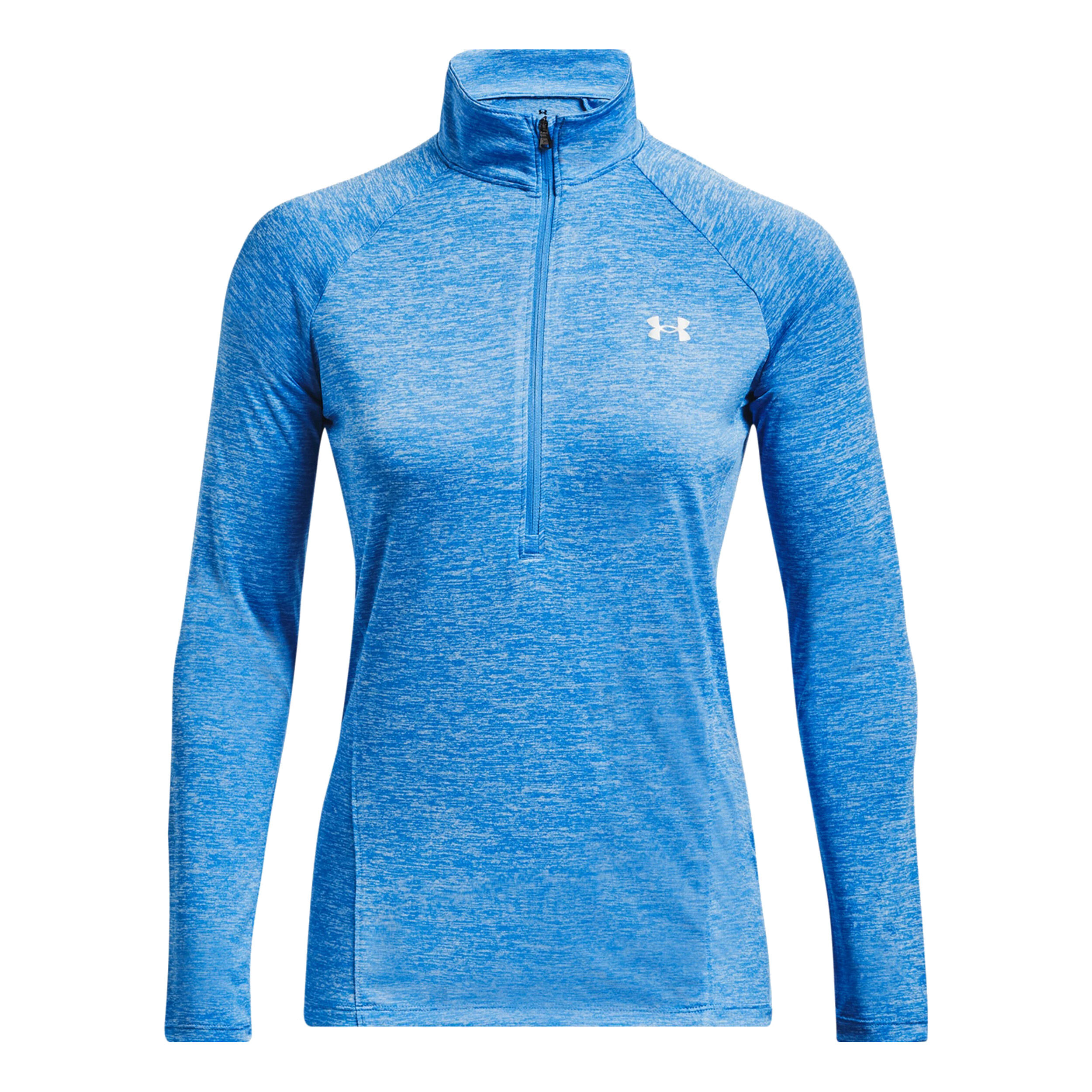 Tech Half Zip Twist Long Sleeve Women Blue