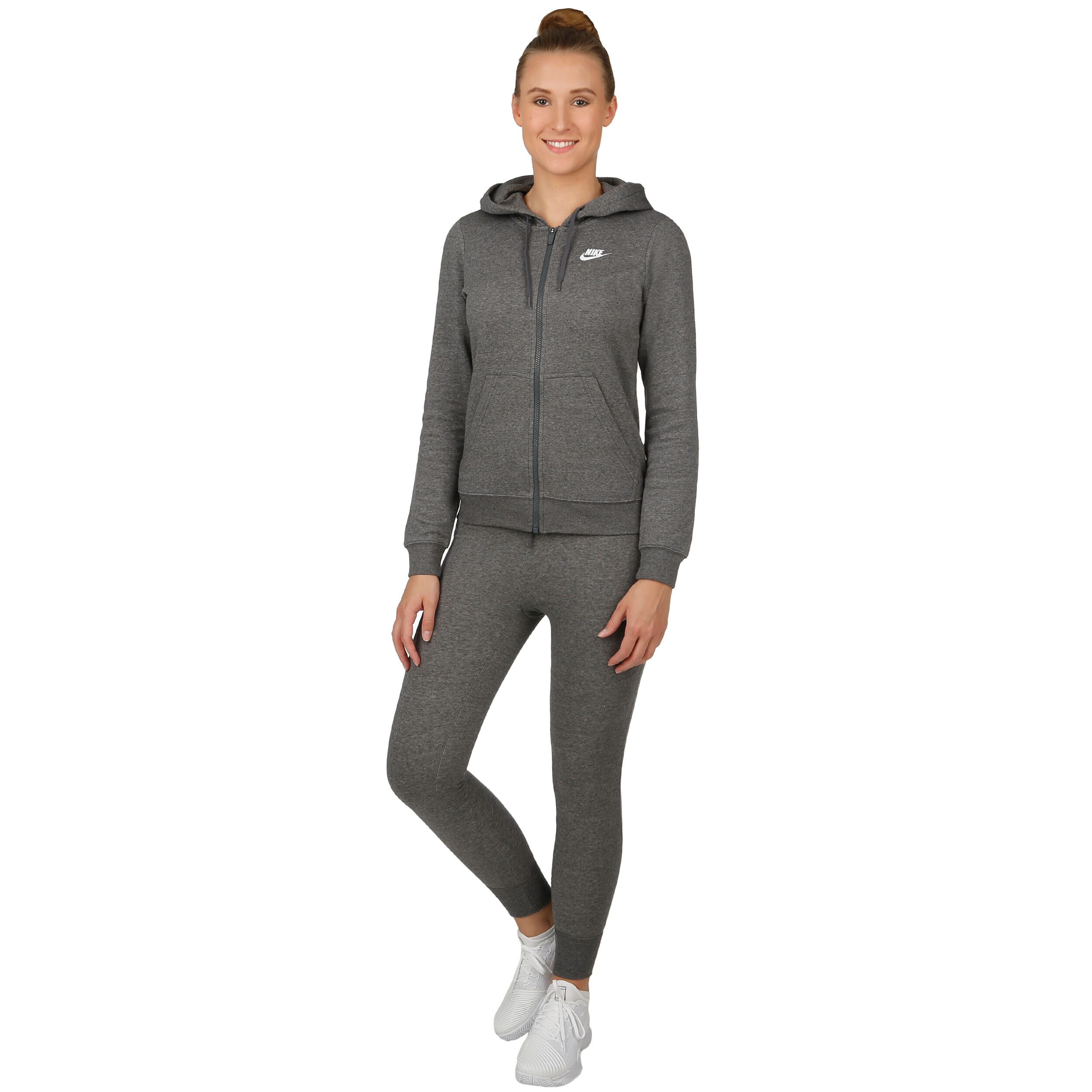 Grey nike tracksuit womens best sale