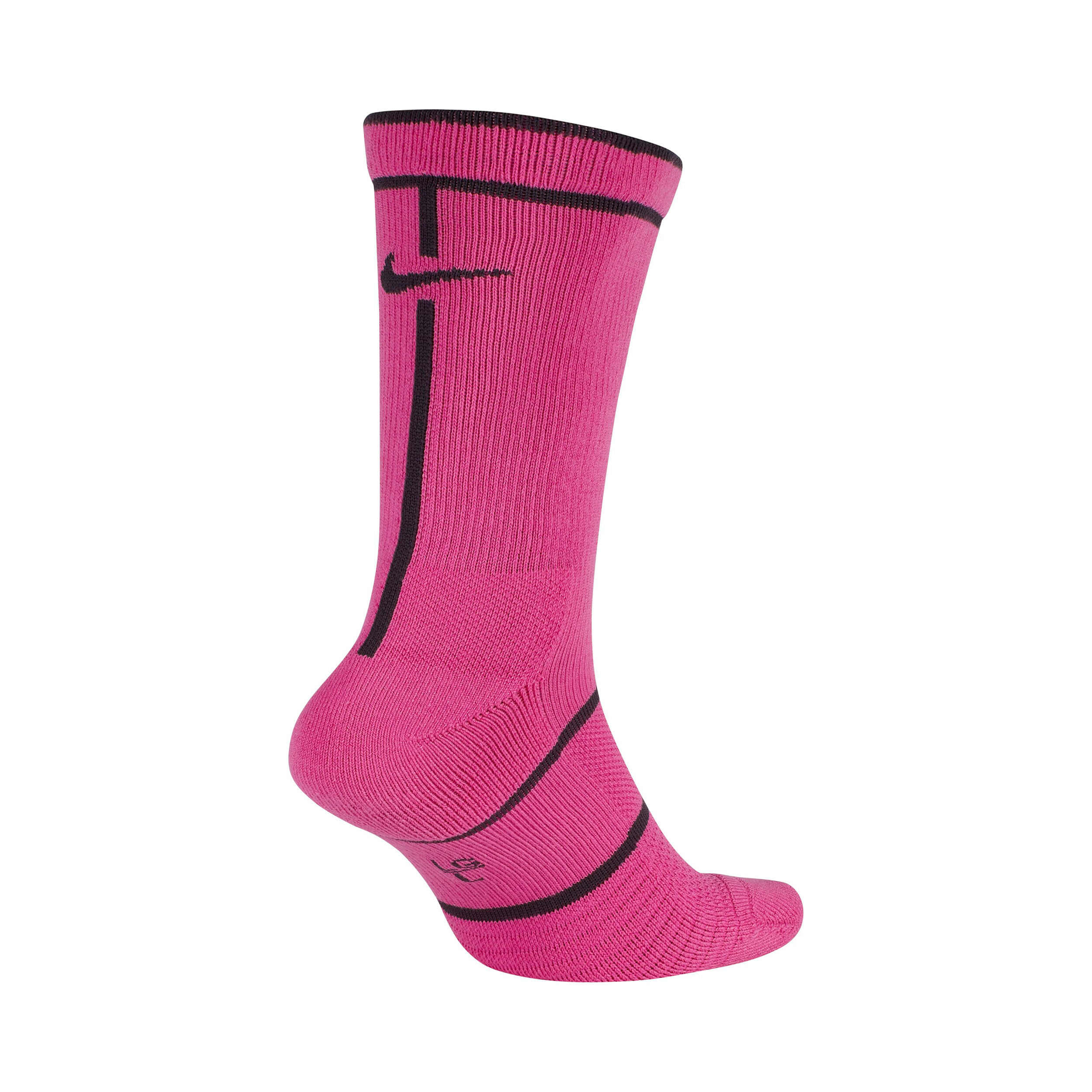 Buy Nike Court Essentails Crew Tennis Socks Pink Black online