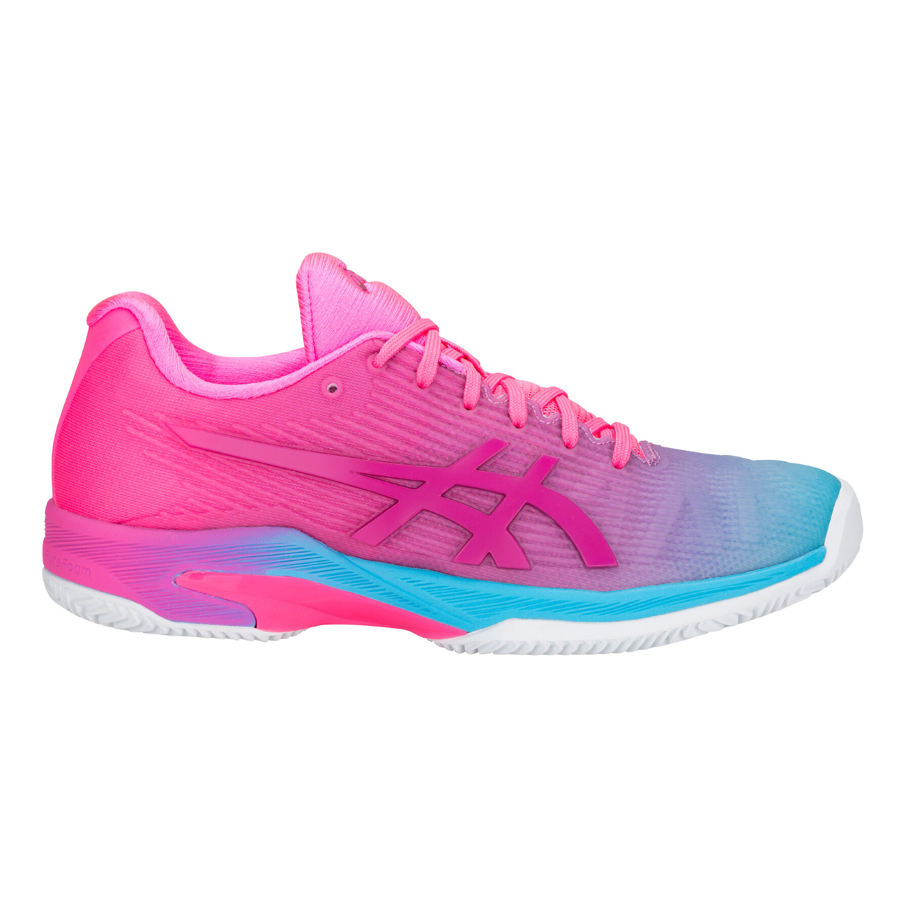 Asics women's solution speed ff tennis shoes aquarium and hot pink shop