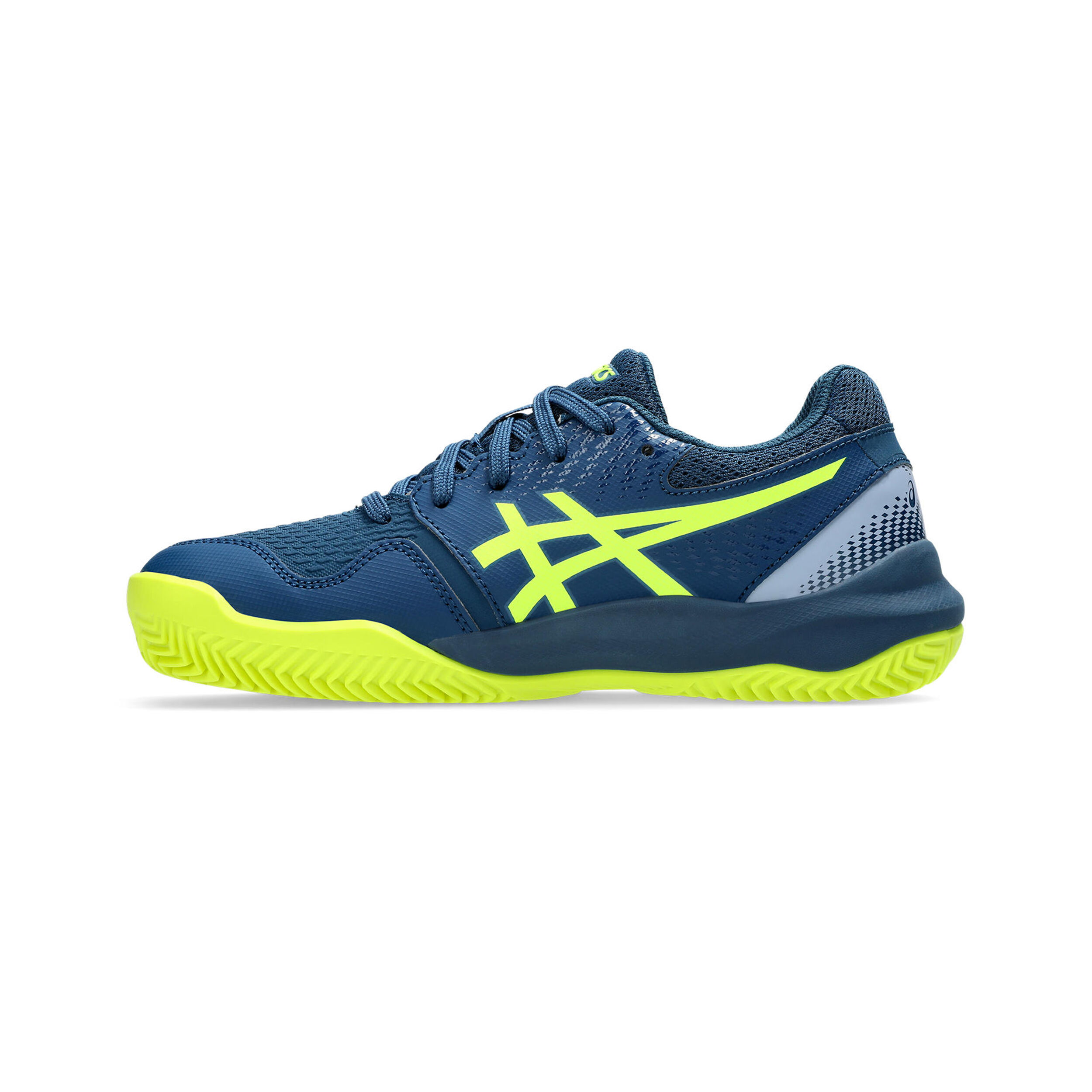 Buy ASICS Gel Resolution 9 GS Clay Court Shoe Kids Dark Blue Neon Yellow online Tennis Point COM