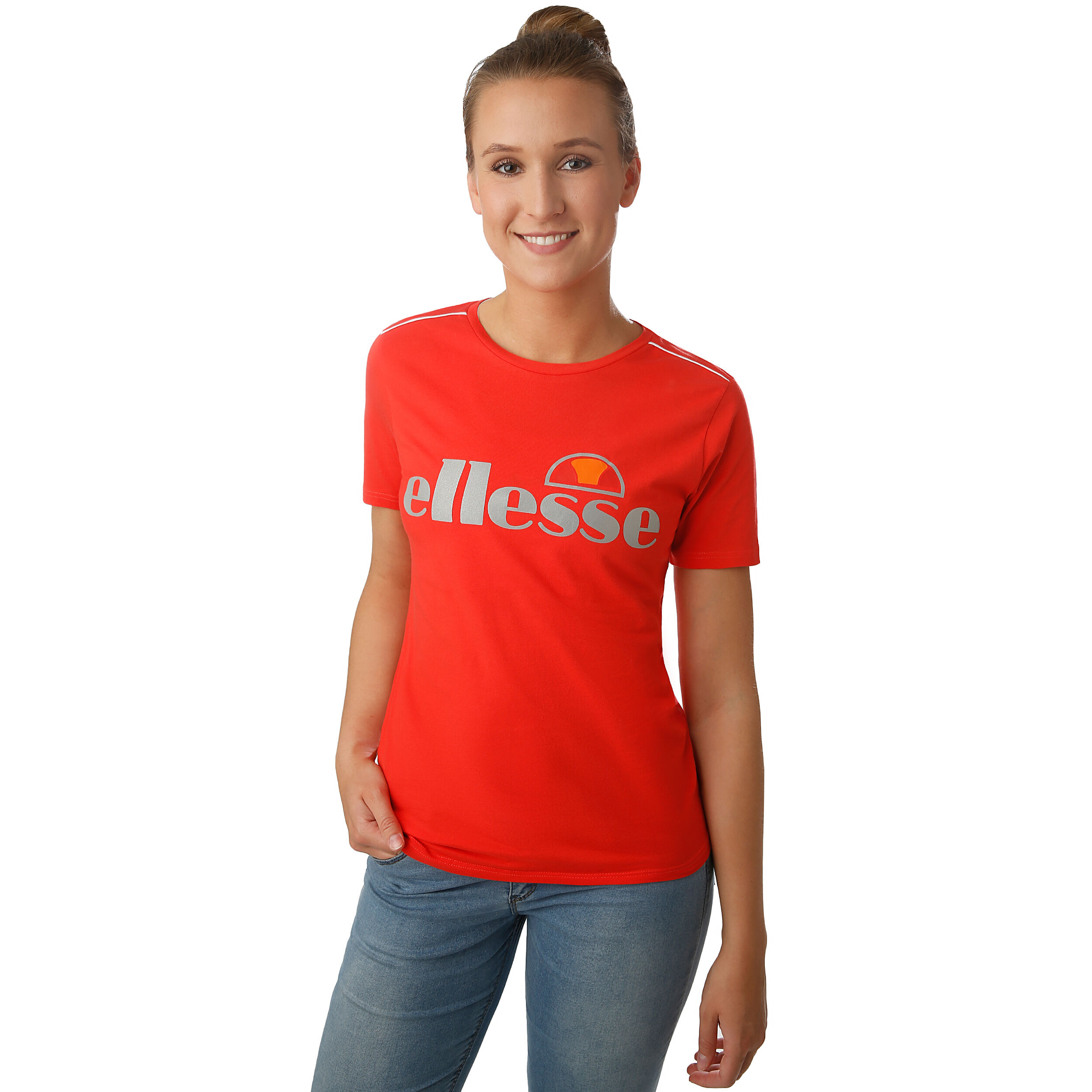 Barletta T Shirt Women Red Silver