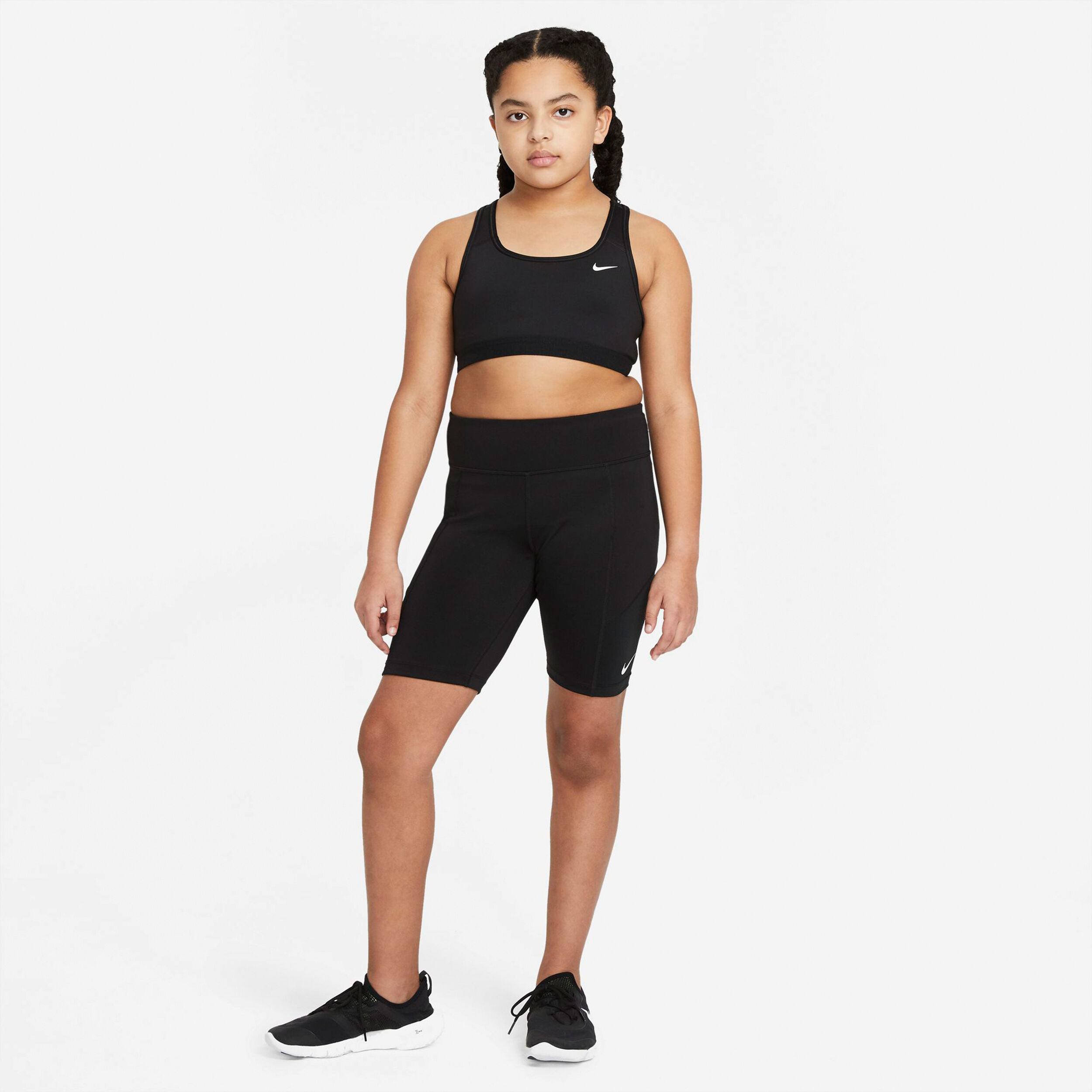 Buy Nike Swoosh Sports Bras Girls Black White online Tennis