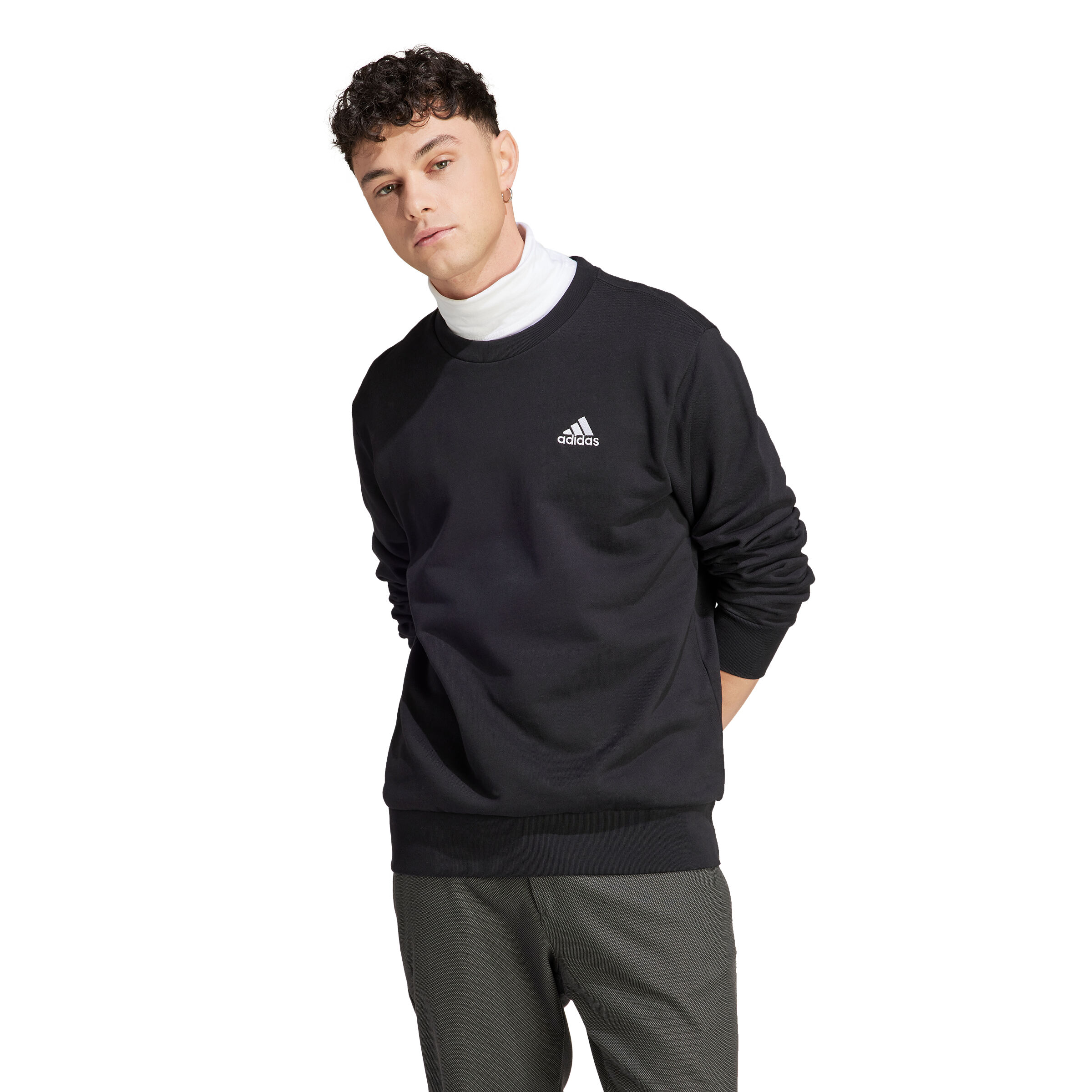 Adidas essentials crew sweatshirt on sale