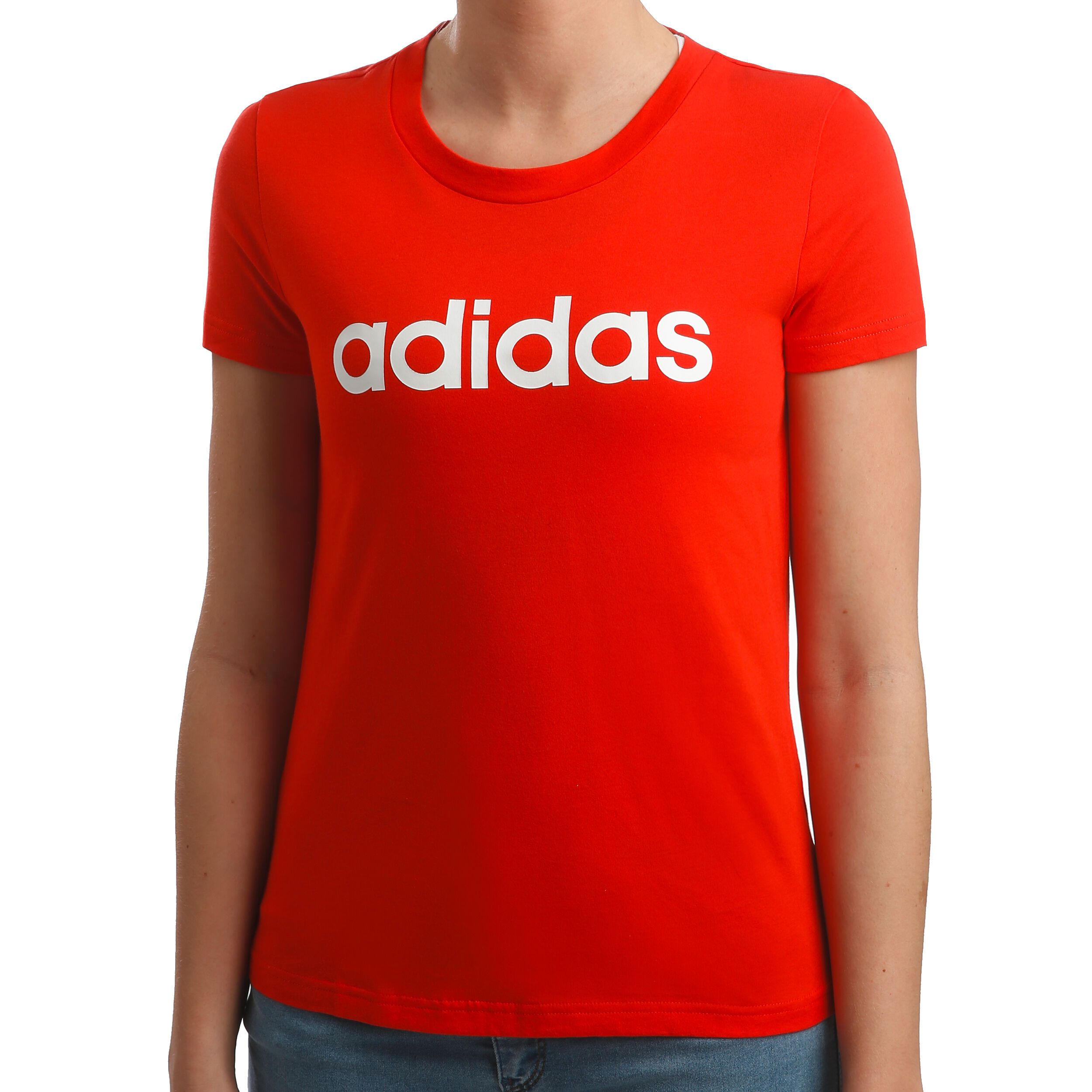Adidas essentials hotsell linear slim tee