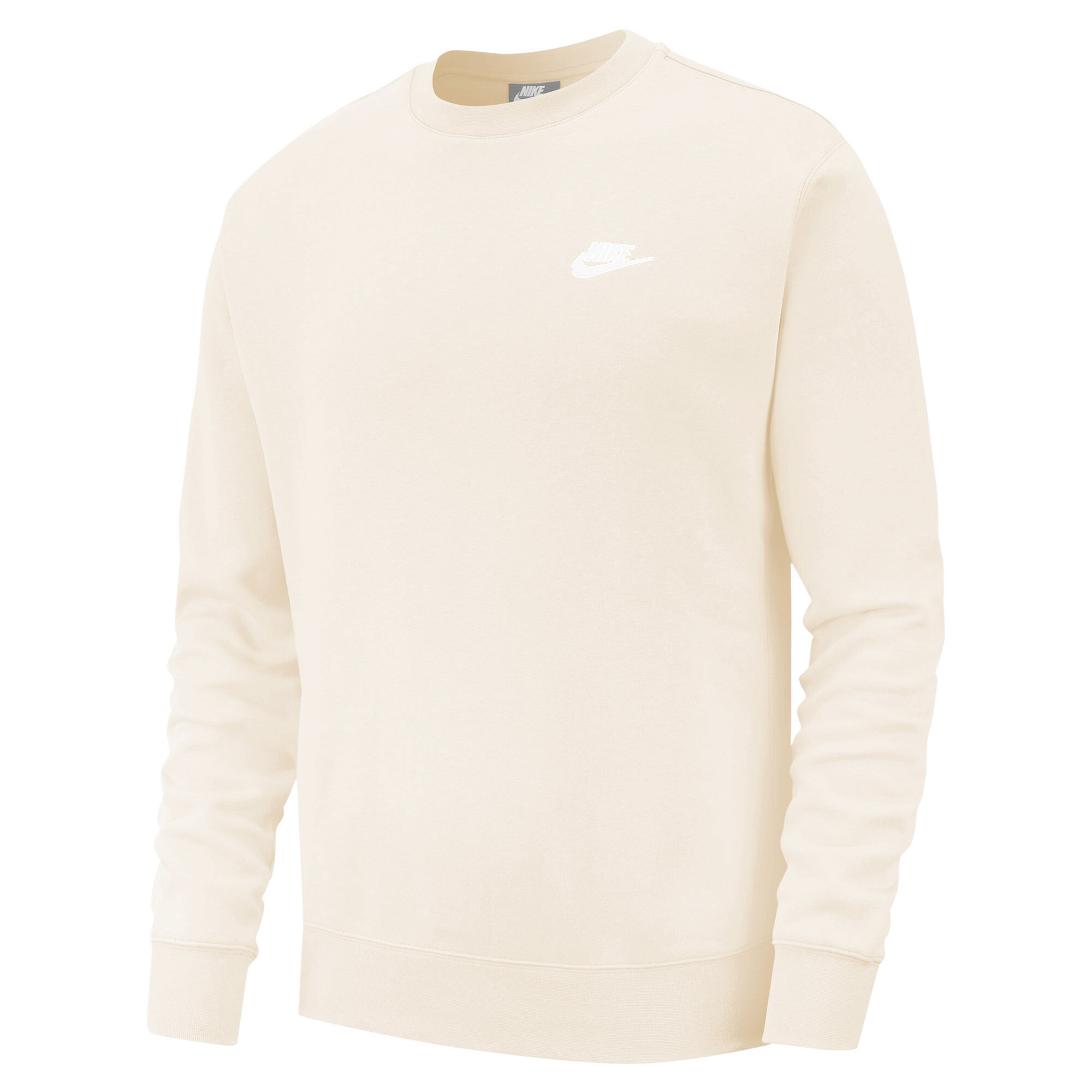 Nike nsw club best sale crewneck light bone white