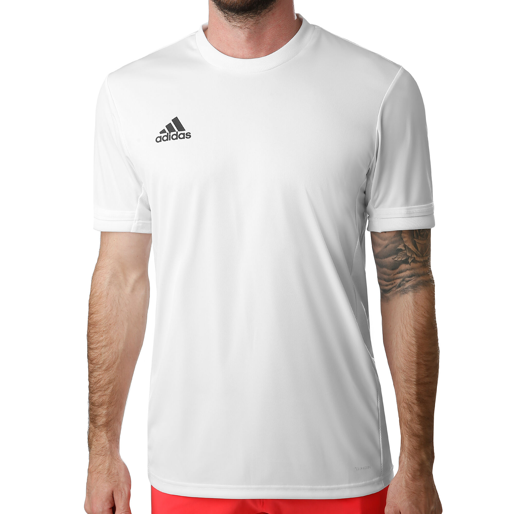 overschot Ga naar beneden in de rij gaan staan buy adidas T19 T-Shirt Men - White, Black online | Tennis-Point