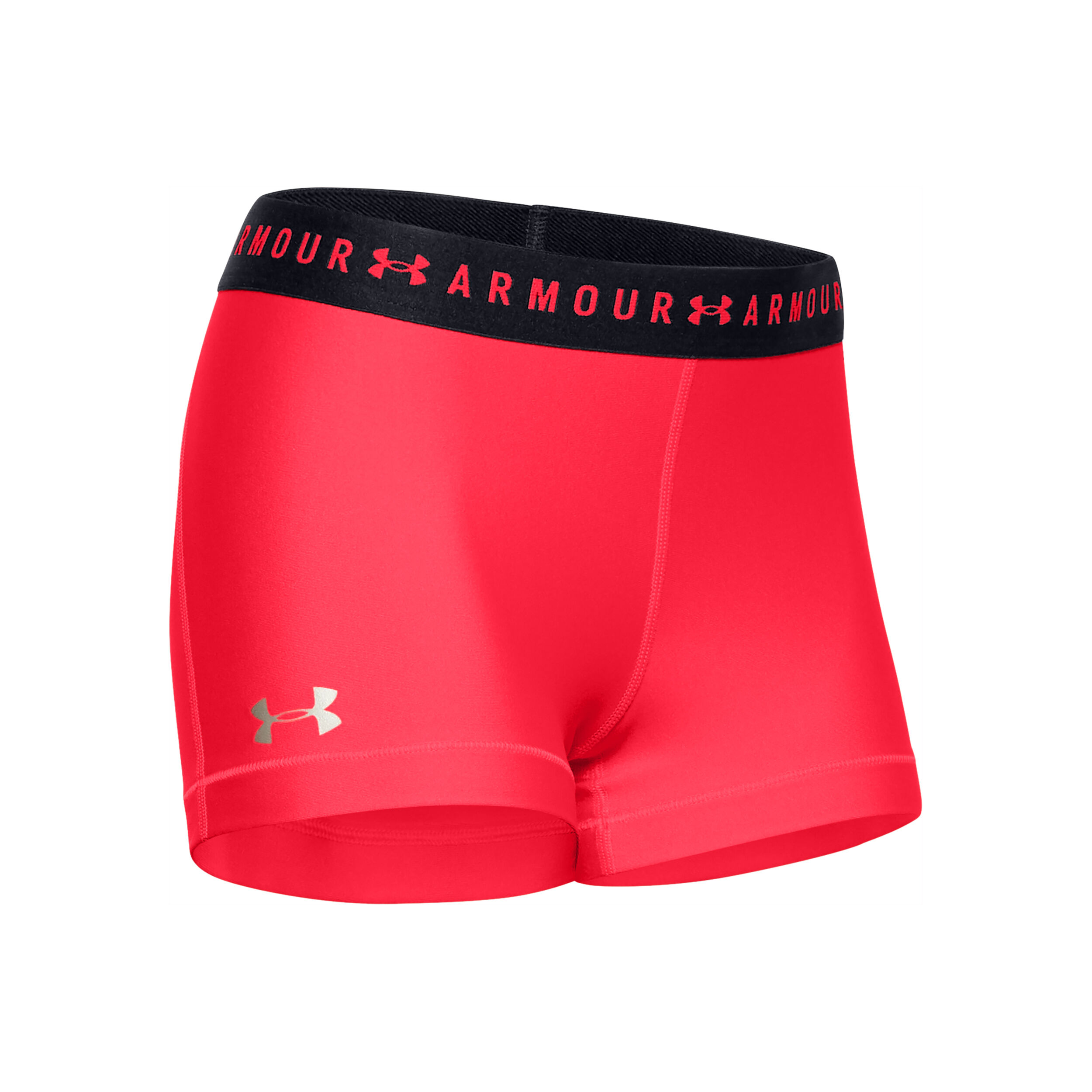 Red under hotsell armour shorts womens