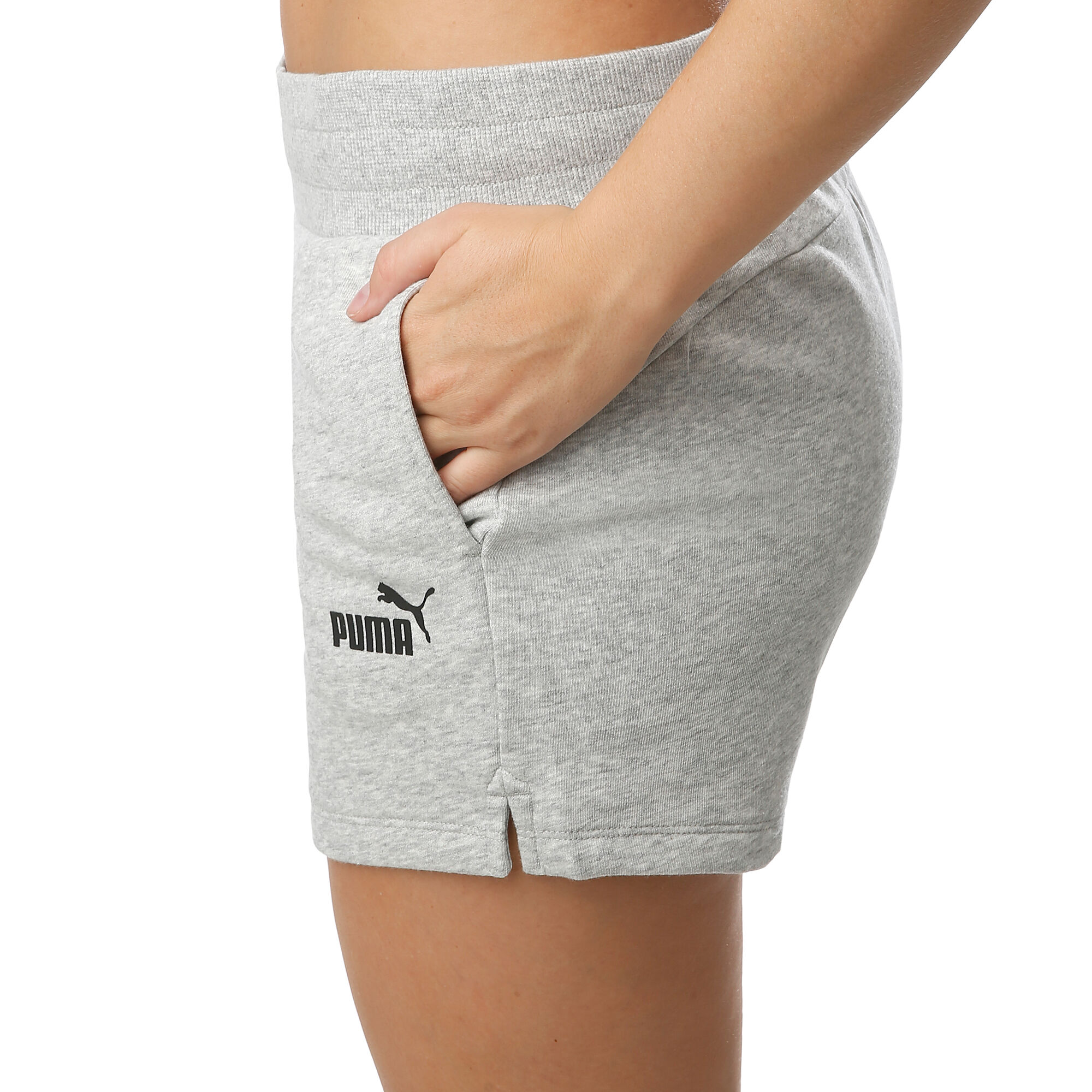 buy Puma Essential Training Sweat Shorts Women - Lightgrey, Black online | Tennis-Point