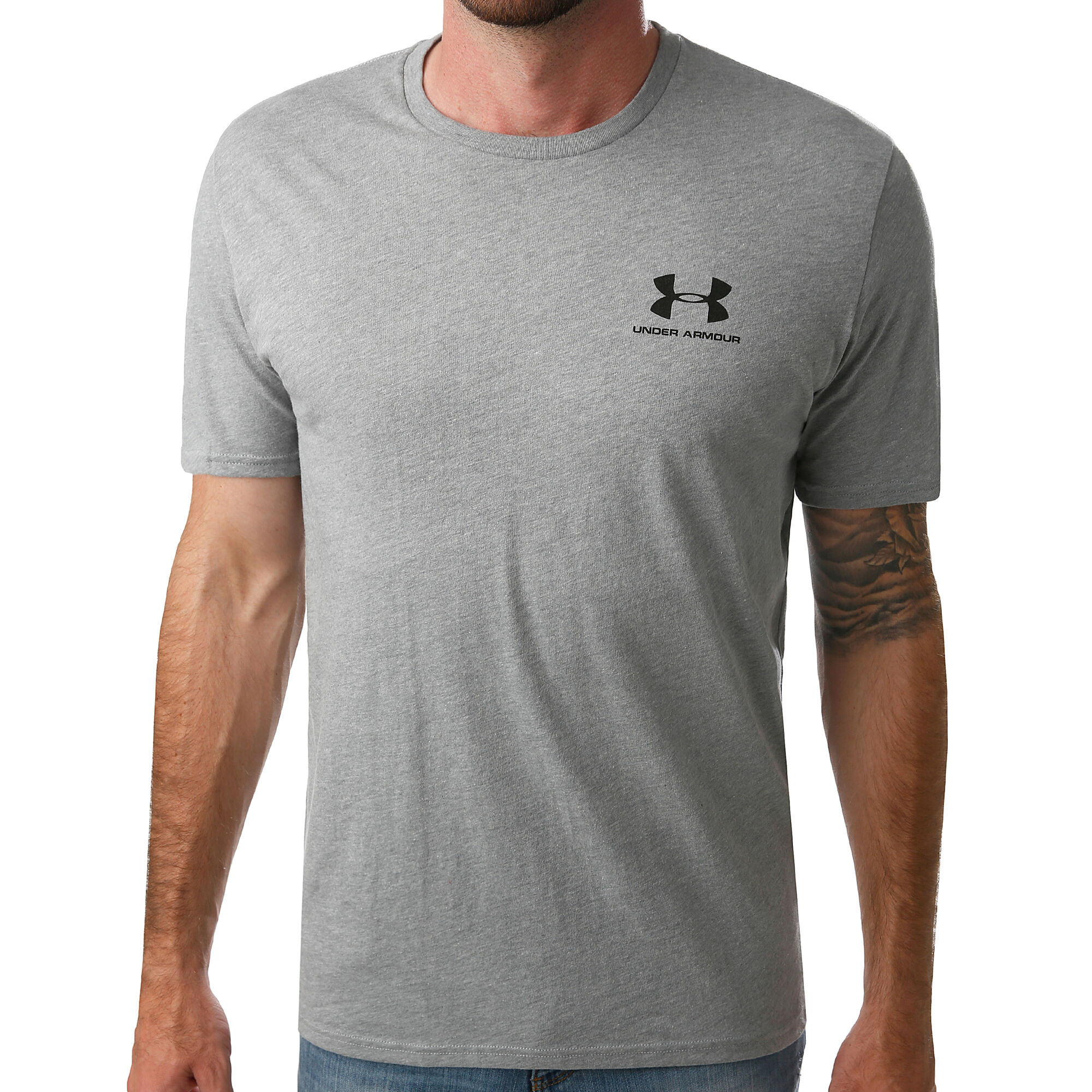Buy Chest Point Left Tennis Sportstyle Black Under Armour Men T-Shirt | COM Grey, online