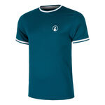 Quiet Please Tennis apparel Quiet Please Create Break Ringer T-Shirt Men-Petrol,White