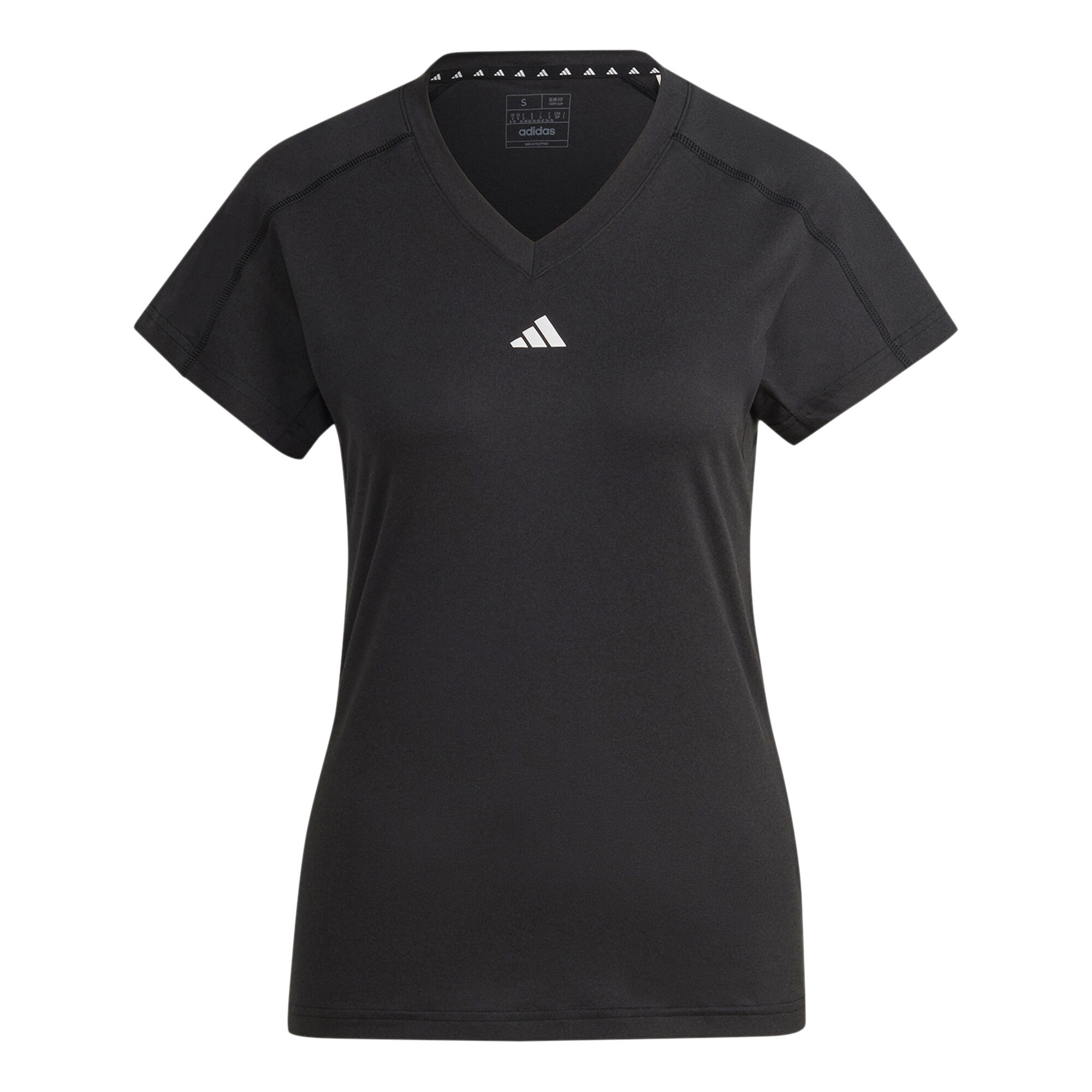 Buy adidas Essentials AEROREADY Train Minimal Branding V-Neck T-Shirt Women  Black online | Tennis Point COM