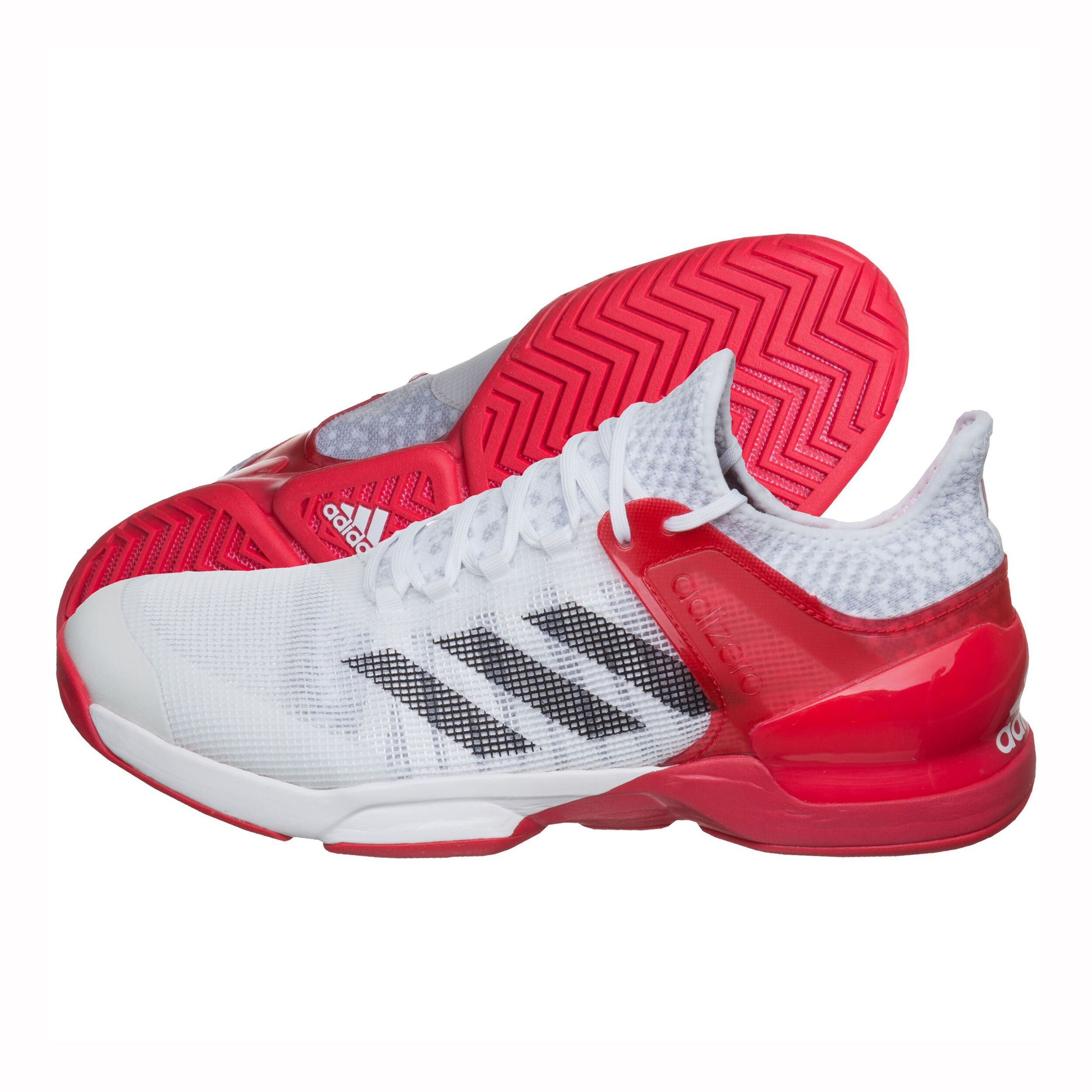 Adidas men's adizero ubersonic 2 tennis shoes white and active red outlet
