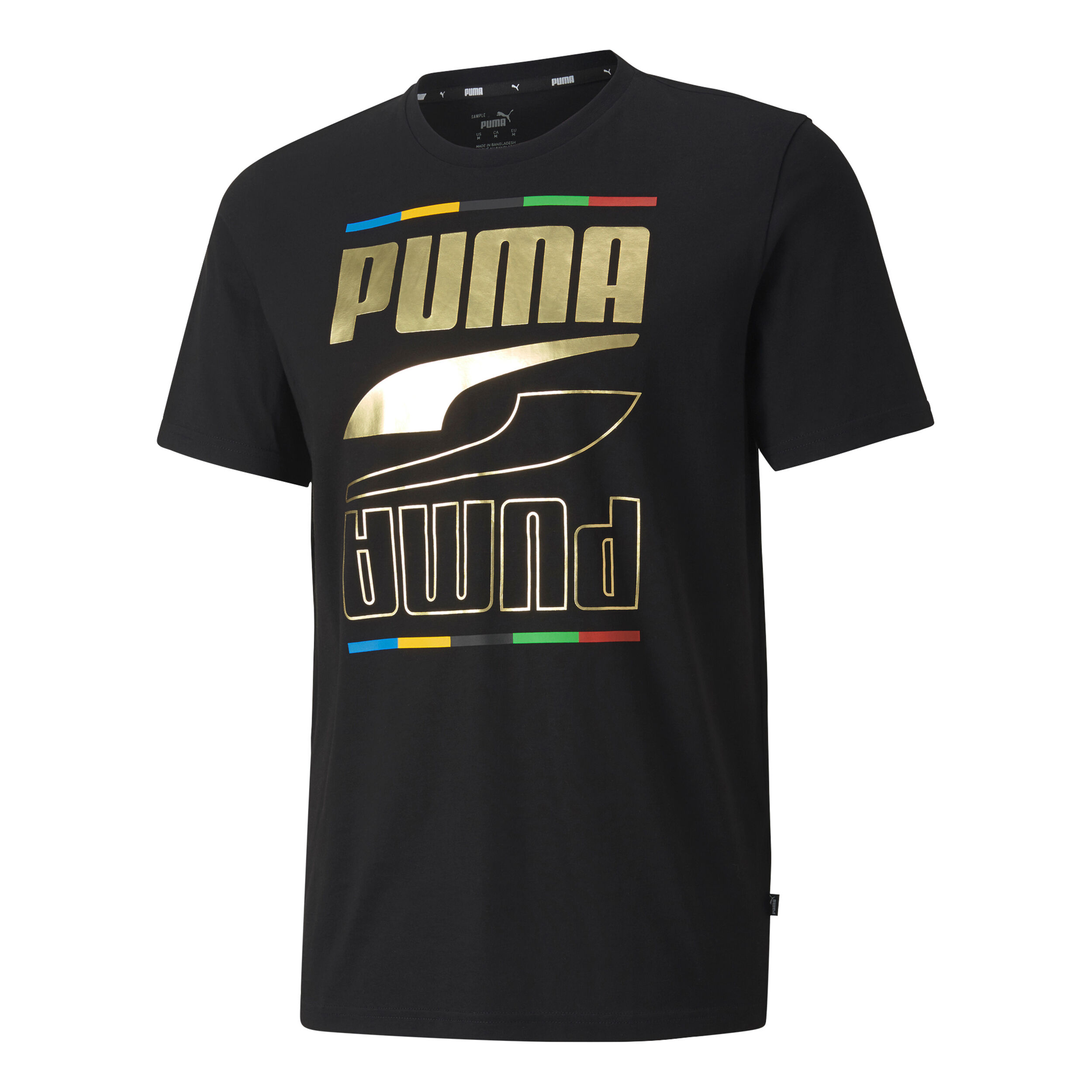 Black and gold puma t shirt new arrivals