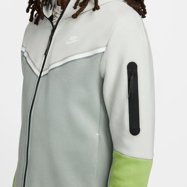 Buy Nike Sportswear Tech Fleece Zip Hoodie Men Grey, Green online ...