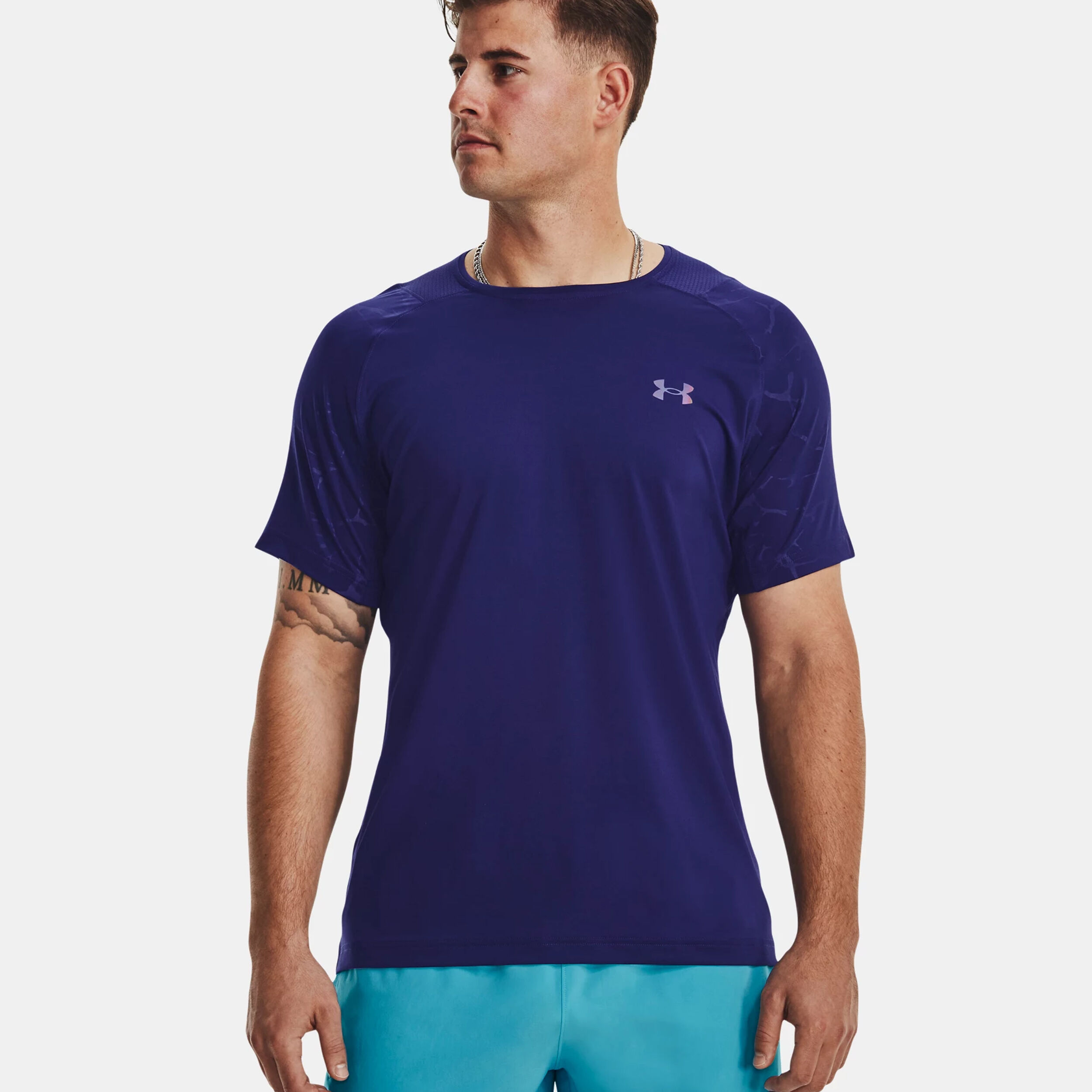 Buy Under Armour Rush Emboss T Shirt Men Blue online Tennis Point COM