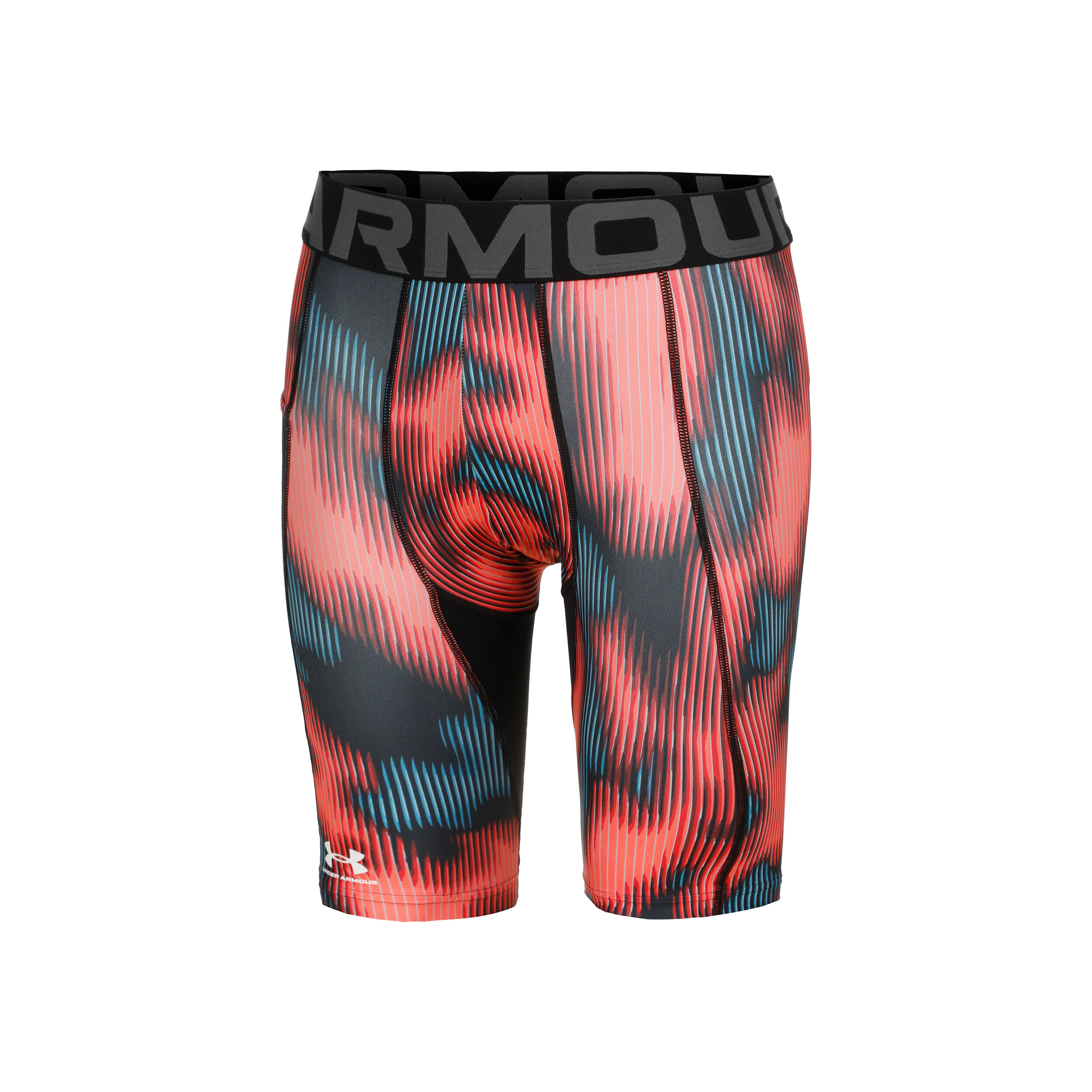 Heatgear Printed Long Shorts Men Coral Black