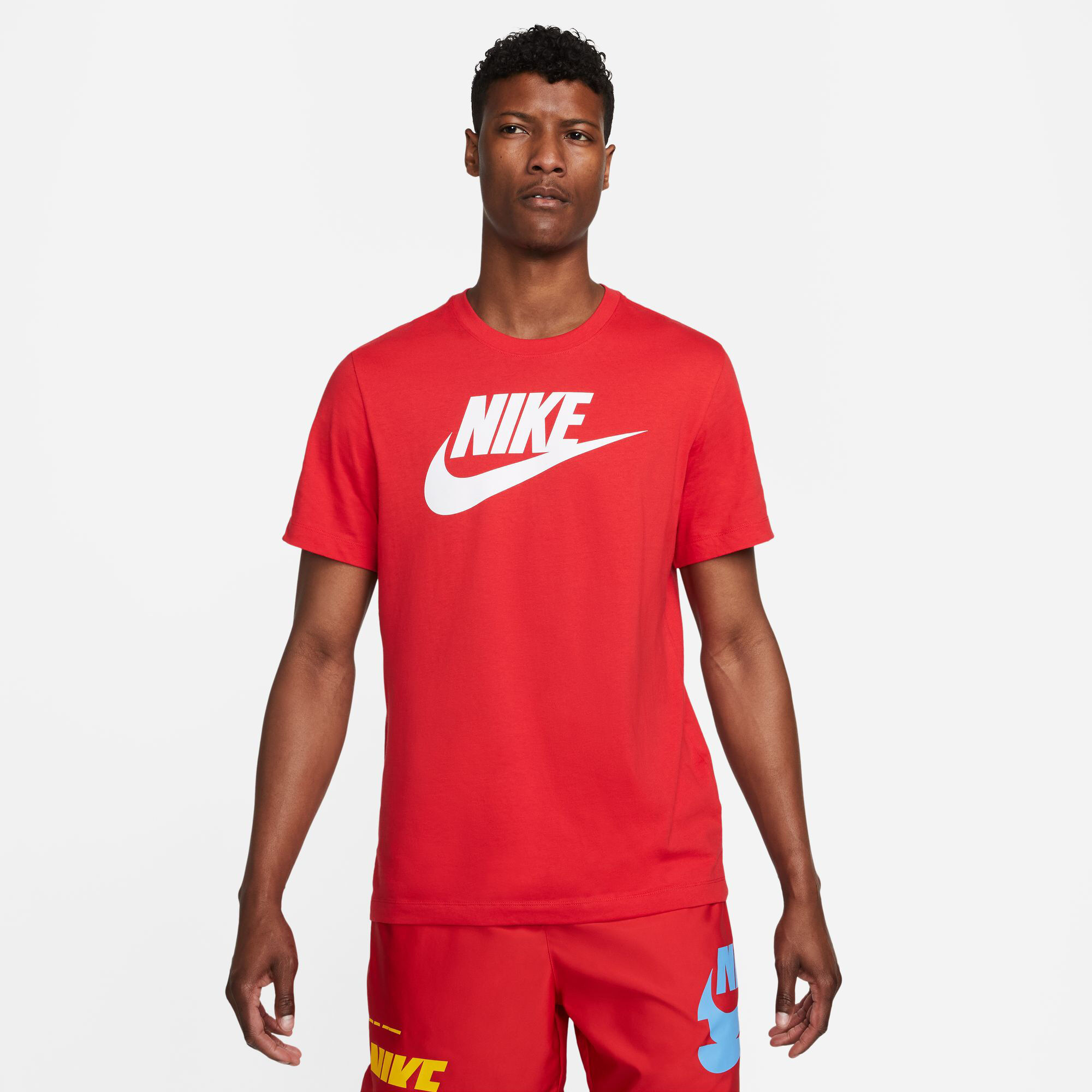 White and red nike t shirt best sale